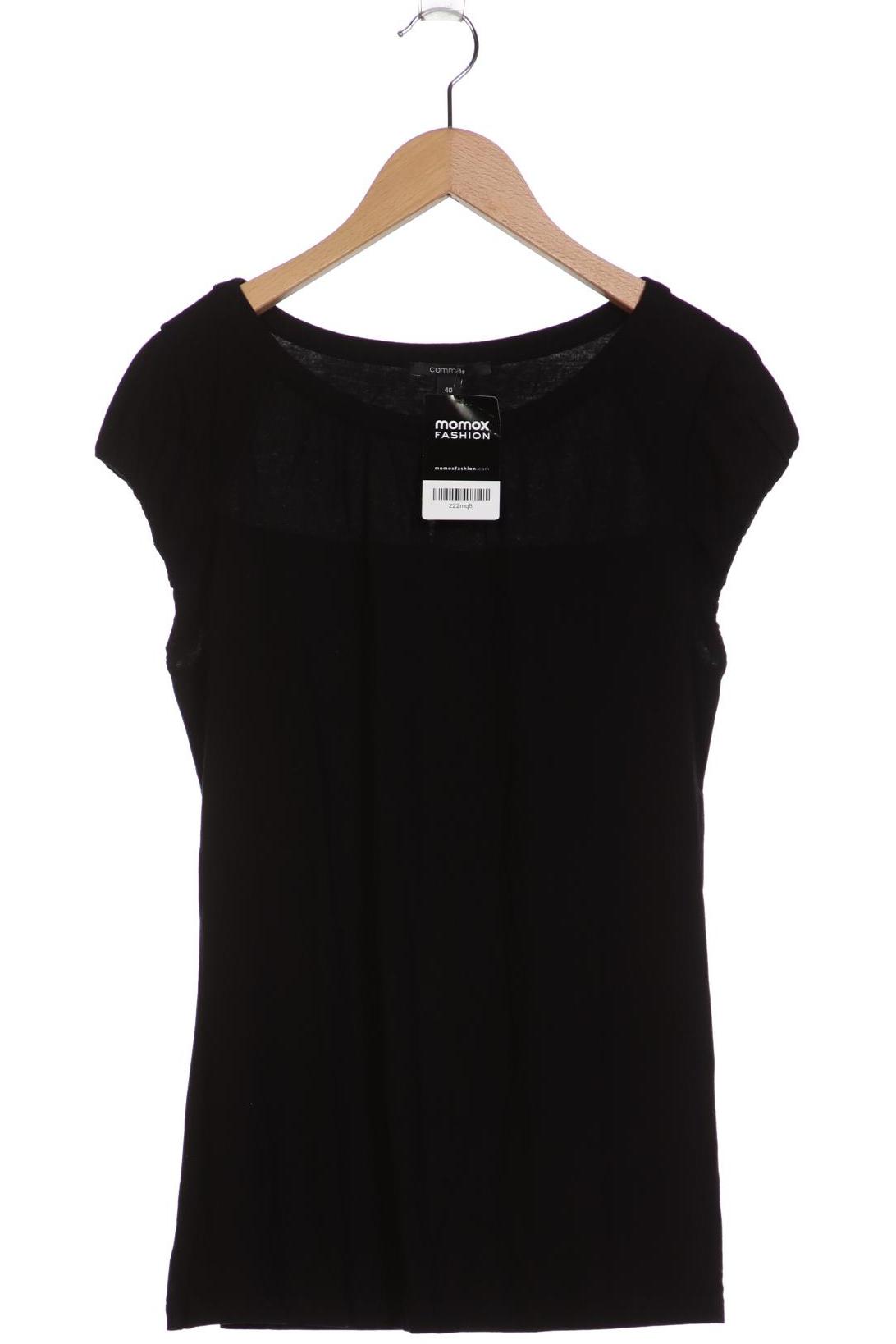 

Comma Damen T-Shirt, schwarz, Gr. 40