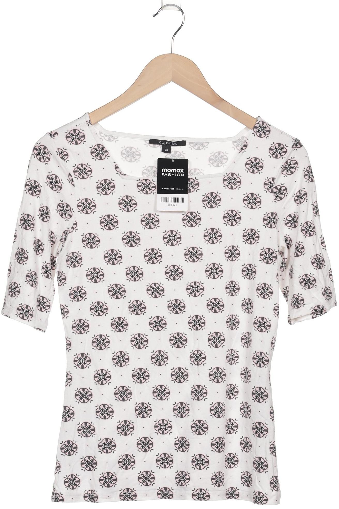 

Comma Damen T-Shirt, weiß, Gr. 36