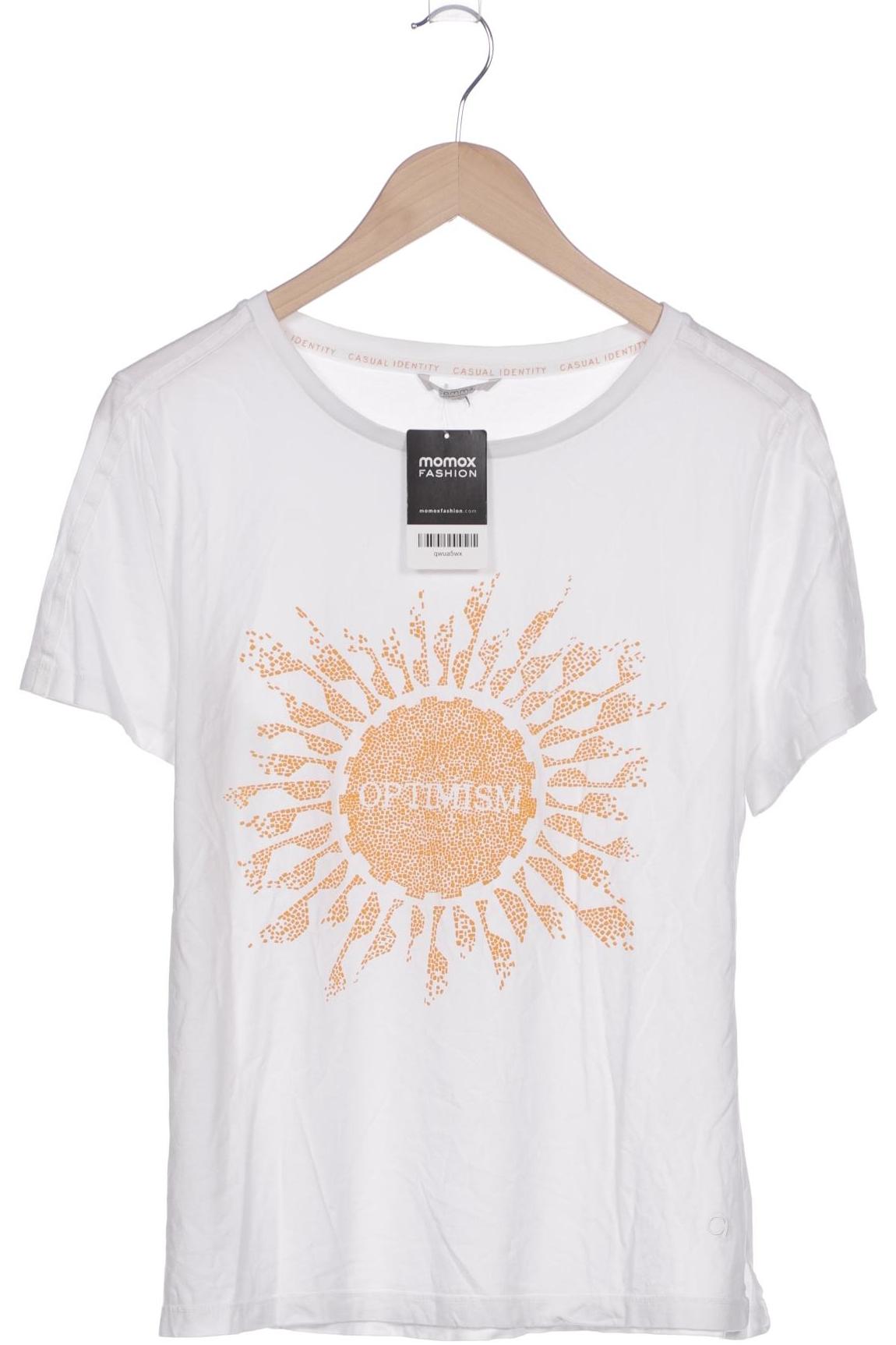 

Comma Damen T-Shirt, weiß, Gr. 44