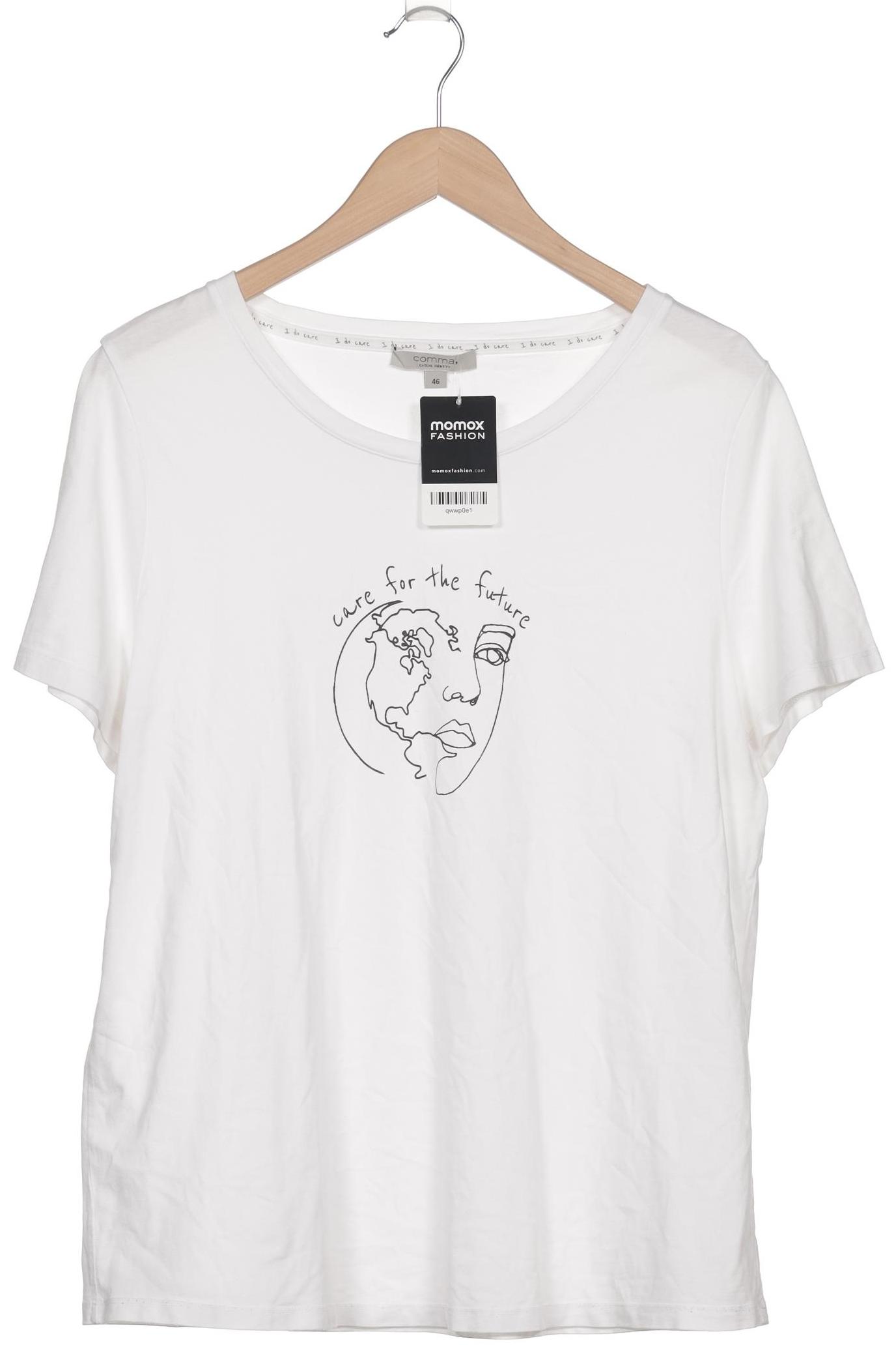 

Comma Damen T-Shirt, weiß, Gr. 46