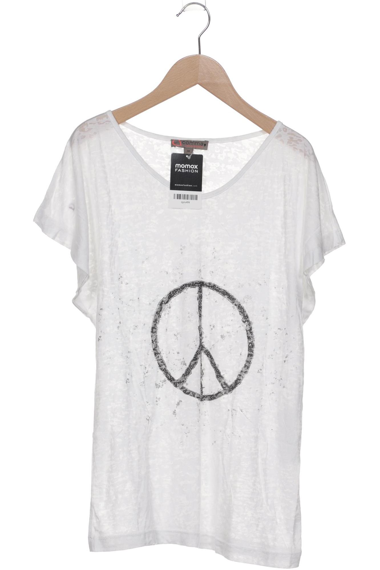

Comma Damen T-Shirt, weiß, Gr. 38