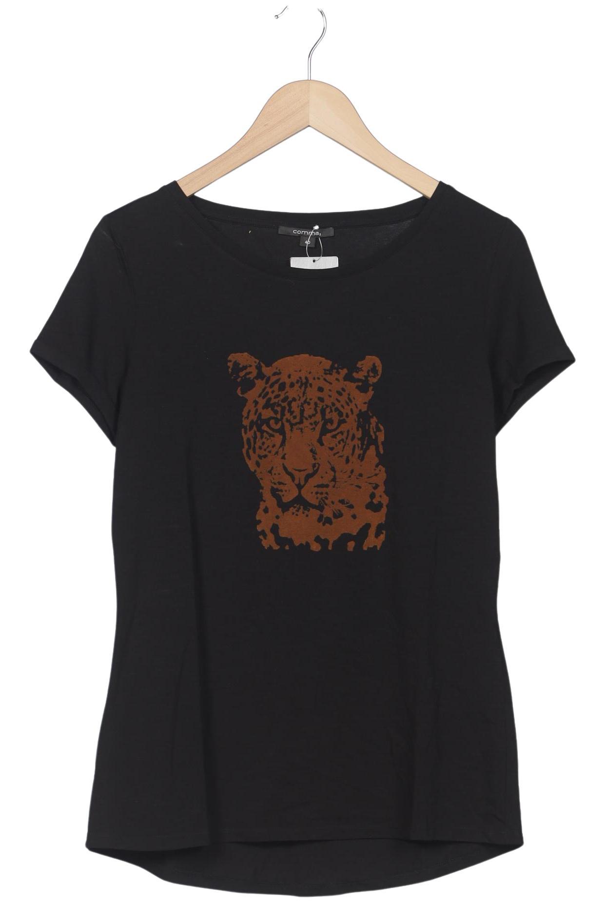 

Comma Damen T-Shirt, schwarz, Gr. 40