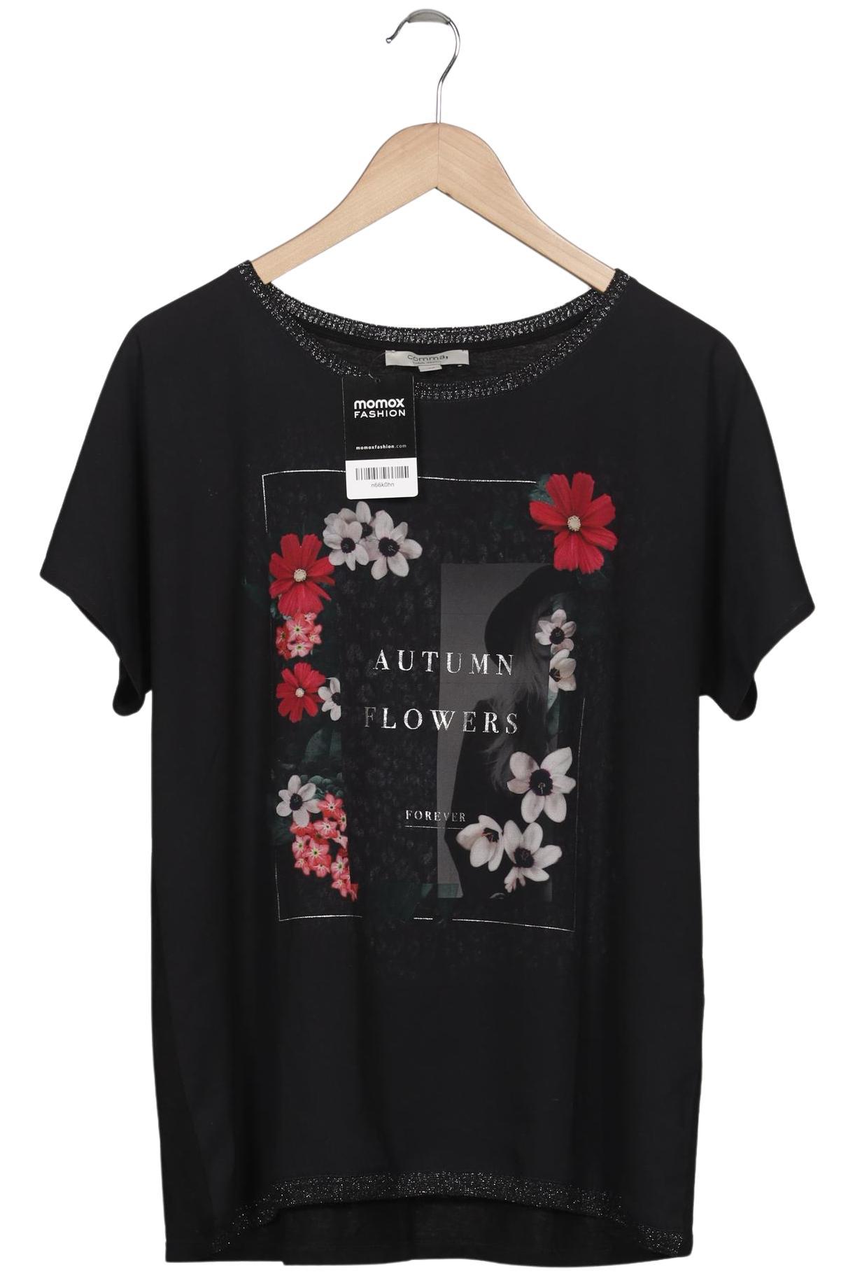 

Comma Damen T-Shirt, schwarz, Gr. 44