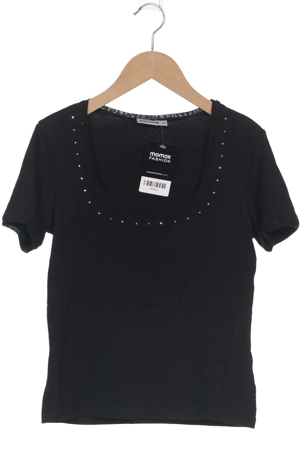 

Comma Damen T-Shirt, schwarz, Gr. 36