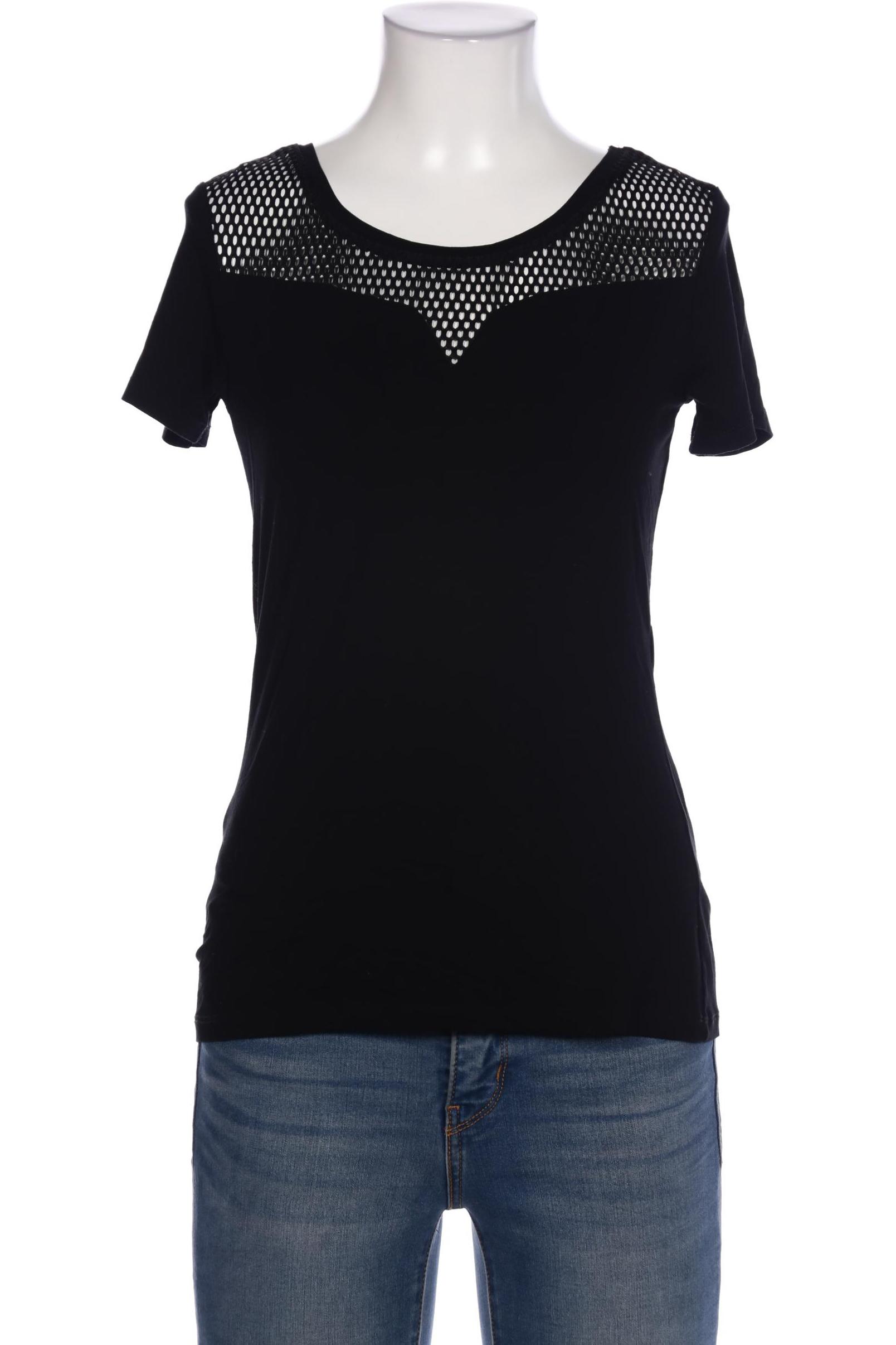

Comma Damen T-Shirt, schwarz, Gr. 34