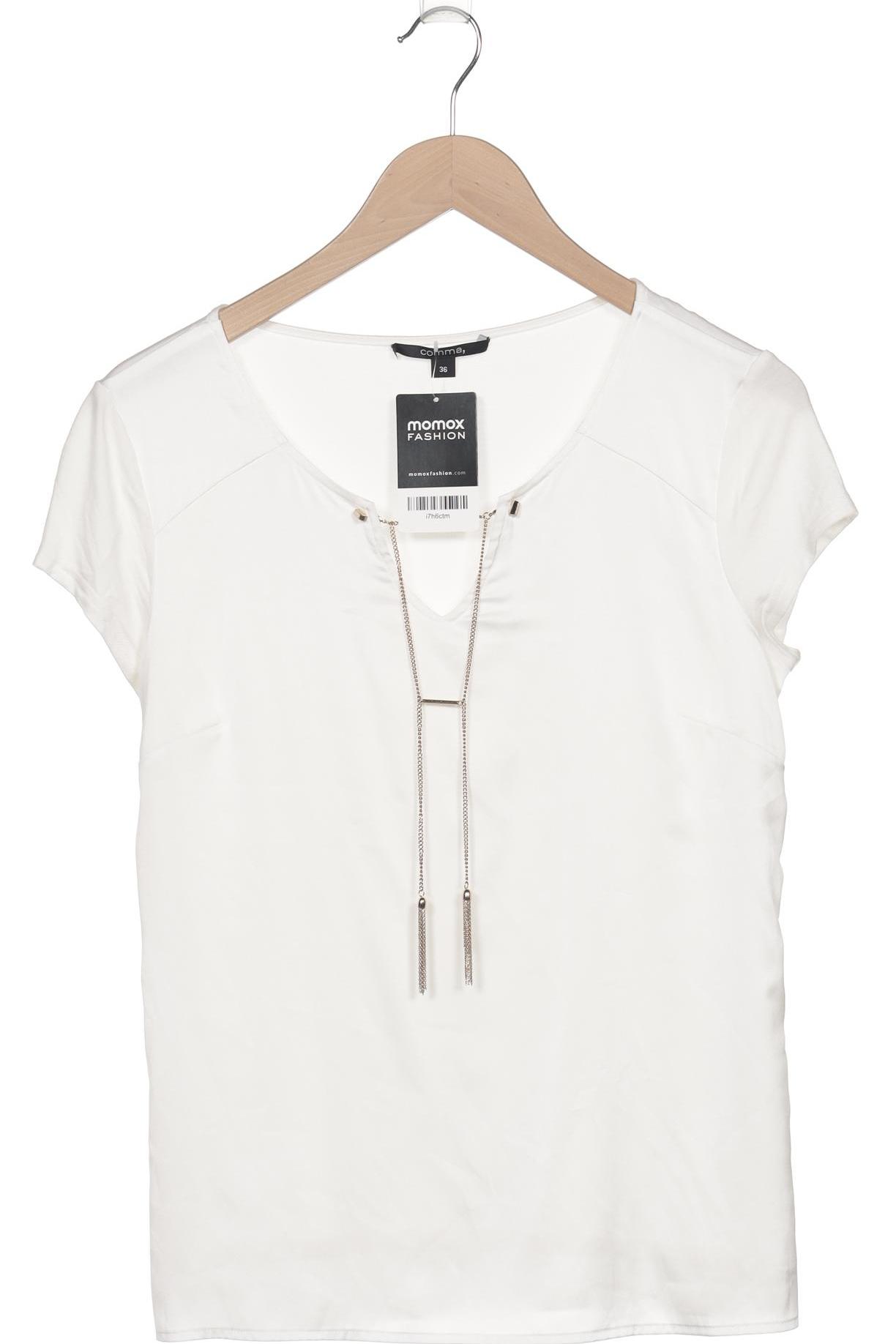 

Comma Damen T-Shirt, weiß, Gr. 36