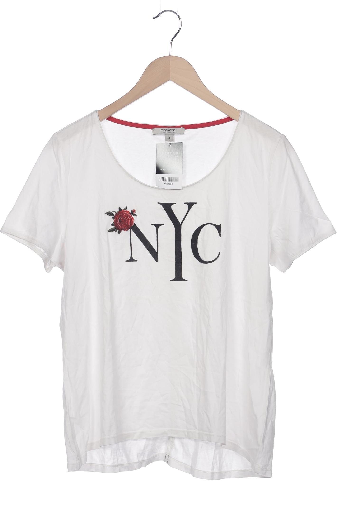 

Comma Damen T-Shirt, weiß, Gr. 44
