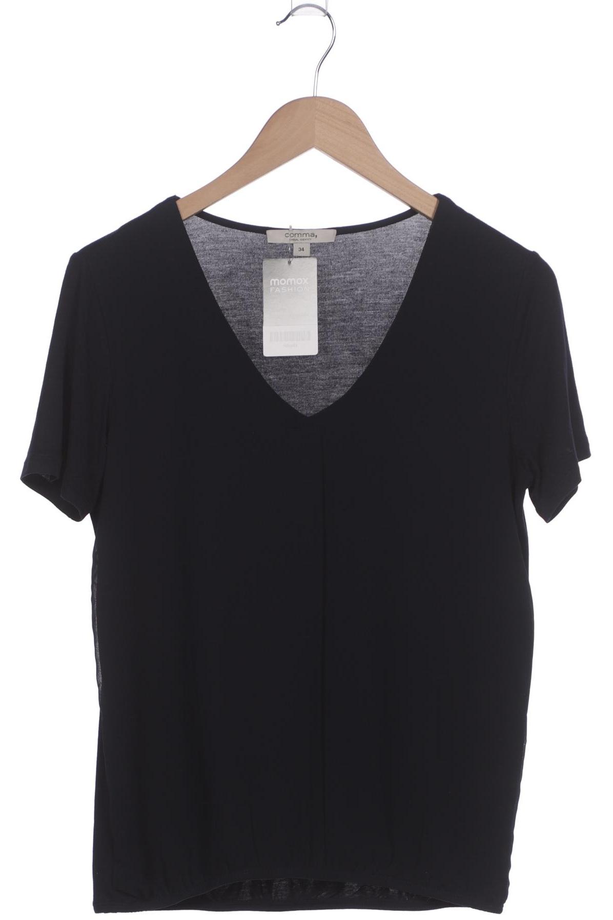 

Comma Damen T-Shirt, marineblau, Gr. 34