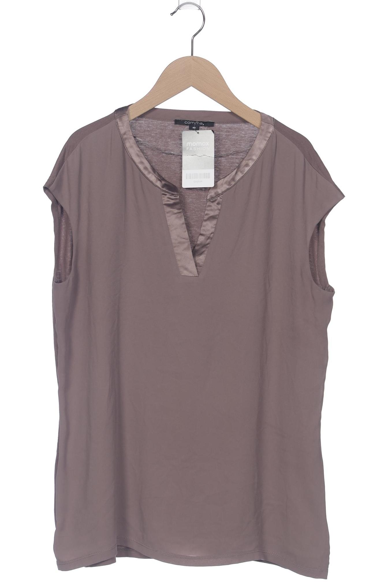 

Comma Damen T-Shirt, braun, Gr. 40