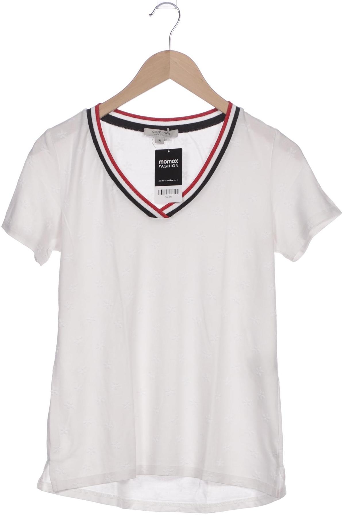 

Comma Damen T-Shirt, cremeweiß, Gr. 36