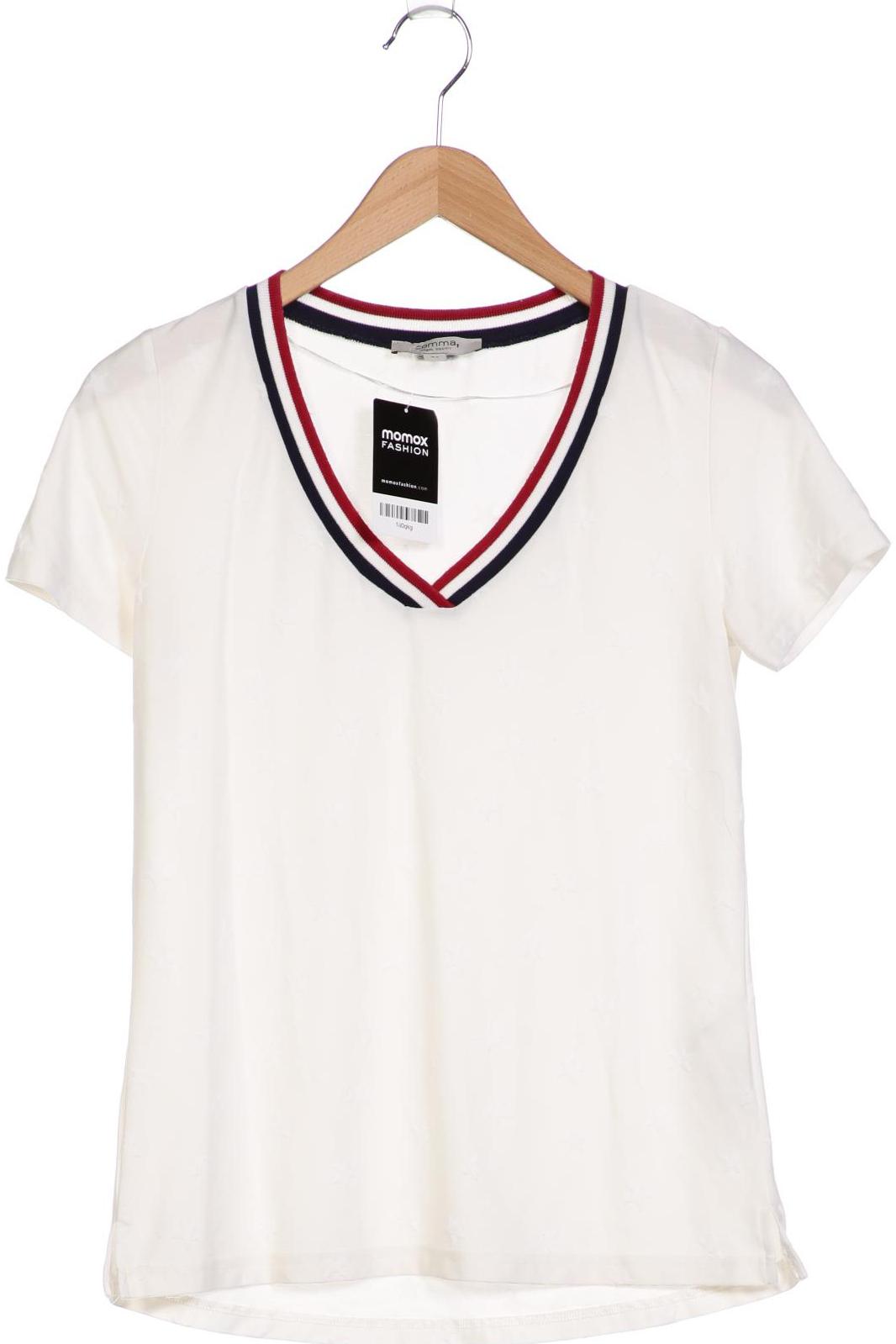 

Comma Damen T-Shirt, weiß, Gr. 34