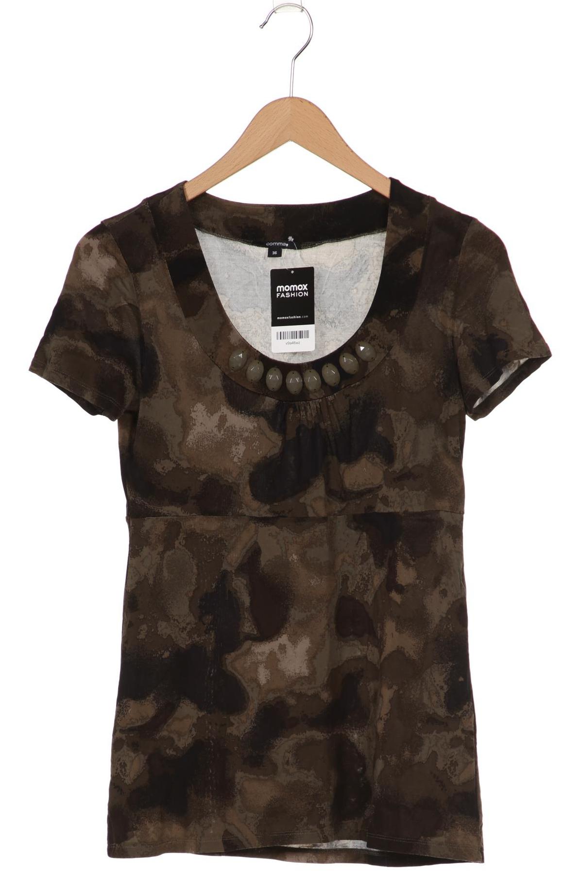 

Comma Damen T-Shirt, braun, Gr. 36