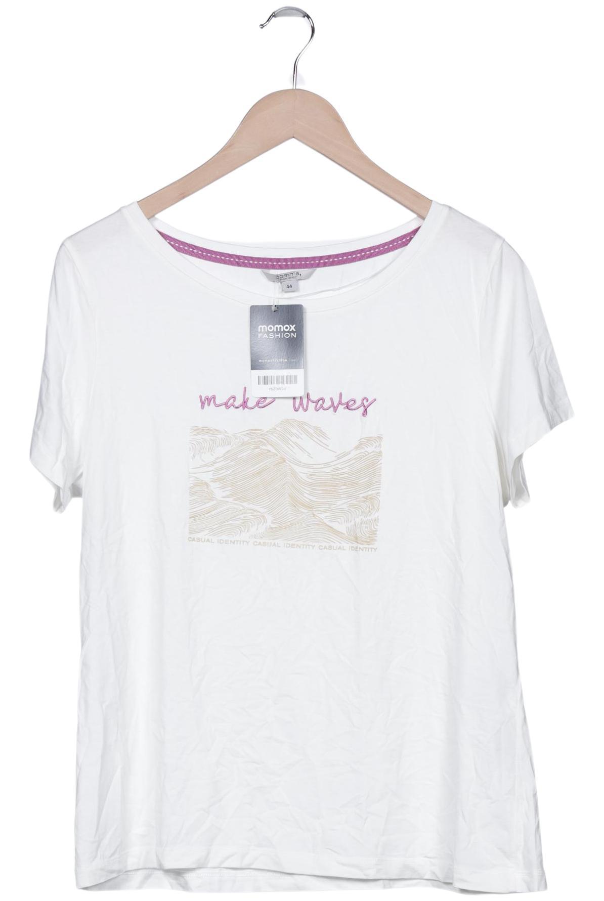 

Comma Damen T-Shirt, weiß, Gr. 44