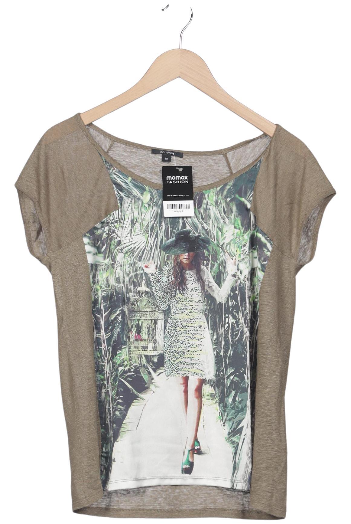 

Comma Damen T-Shirt, grün, Gr. 38
