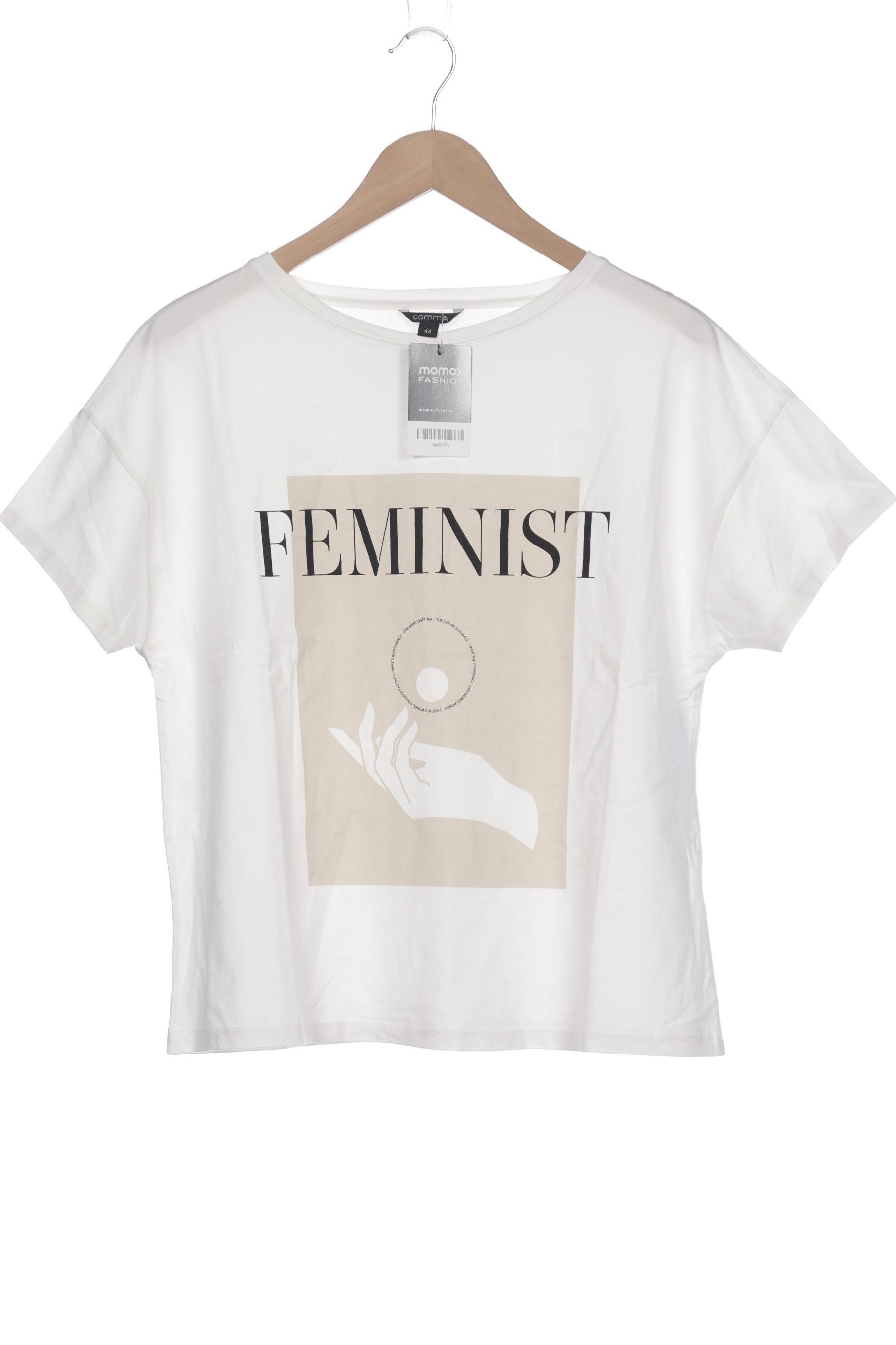 

Comma Damen T-Shirt, weiß, Gr. 44