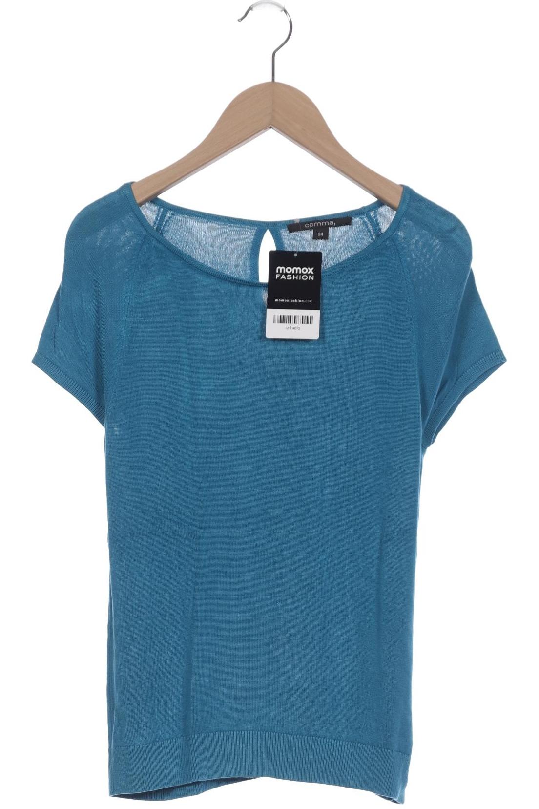 

Comma Damen T-Shirt, blau, Gr. 34