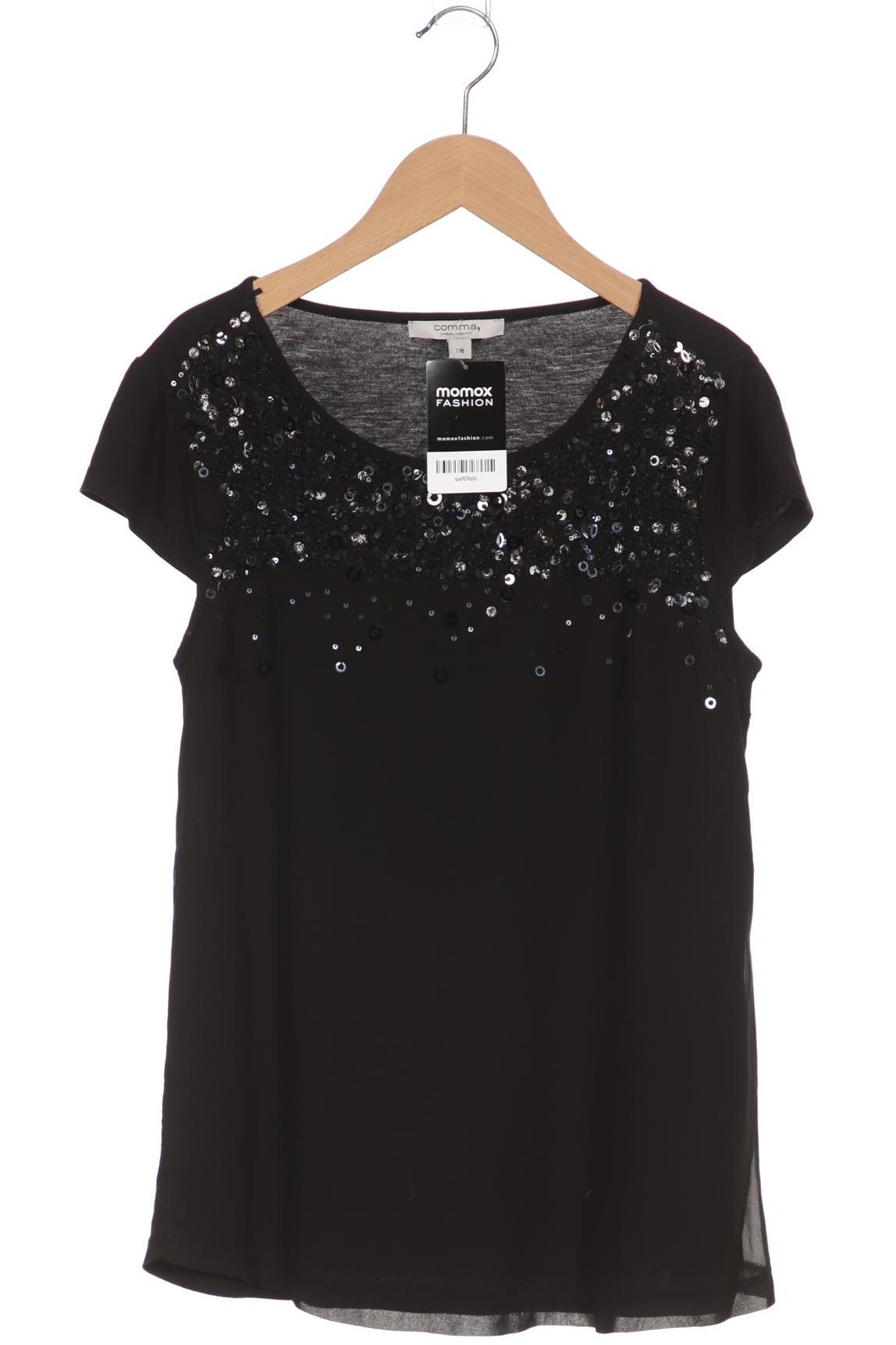 

Comma Damen T-Shirt, schwarz, Gr. 38