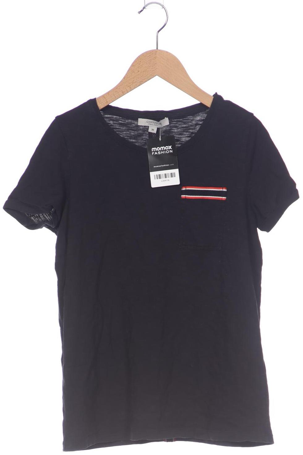 

Comma Damen T-Shirt, schwarz, Gr. 36