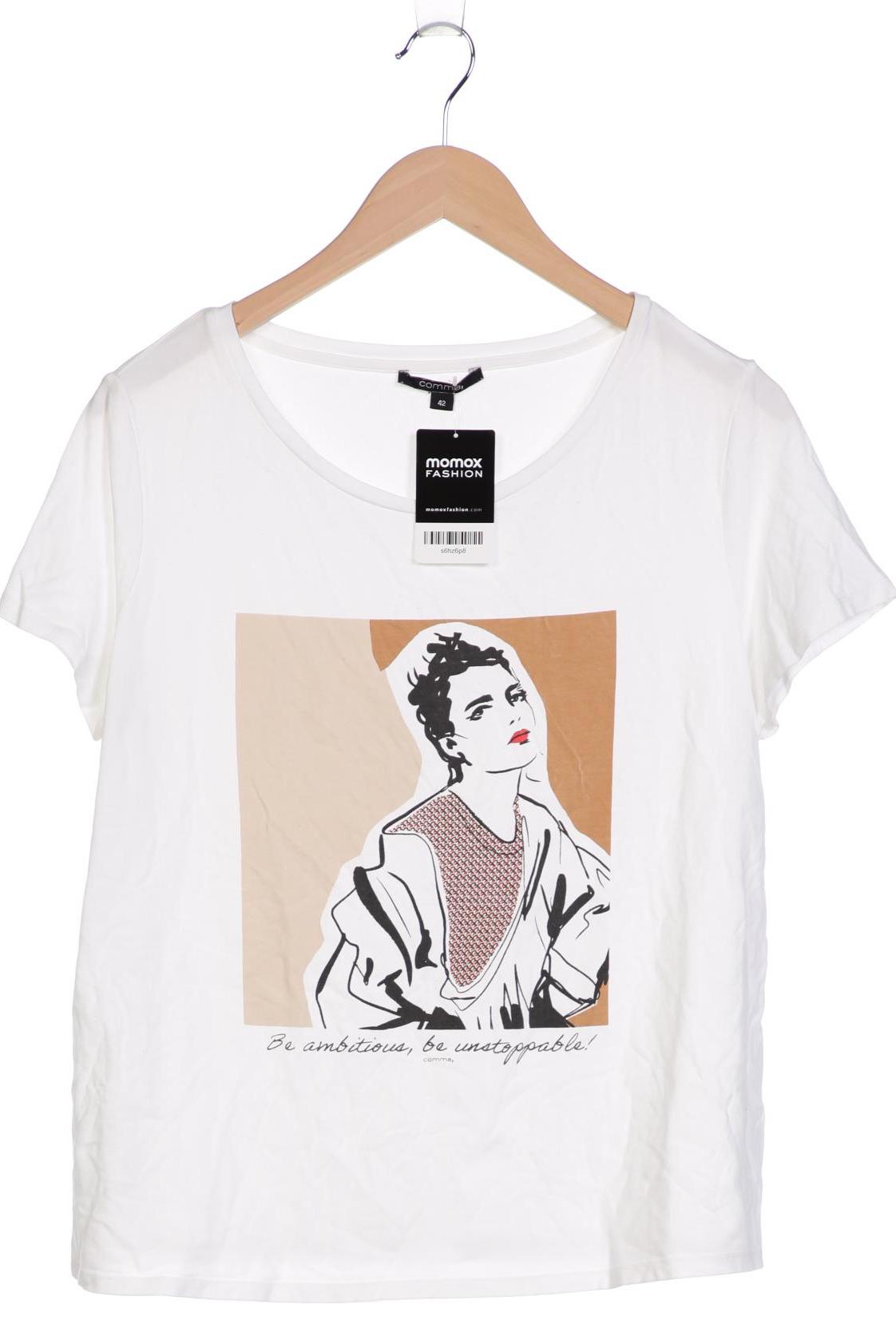 

Comma Damen T-Shirt, weiß, Gr. 42