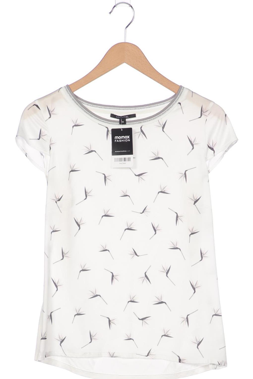 

Comma Damen T-Shirt, weiß, Gr. 36