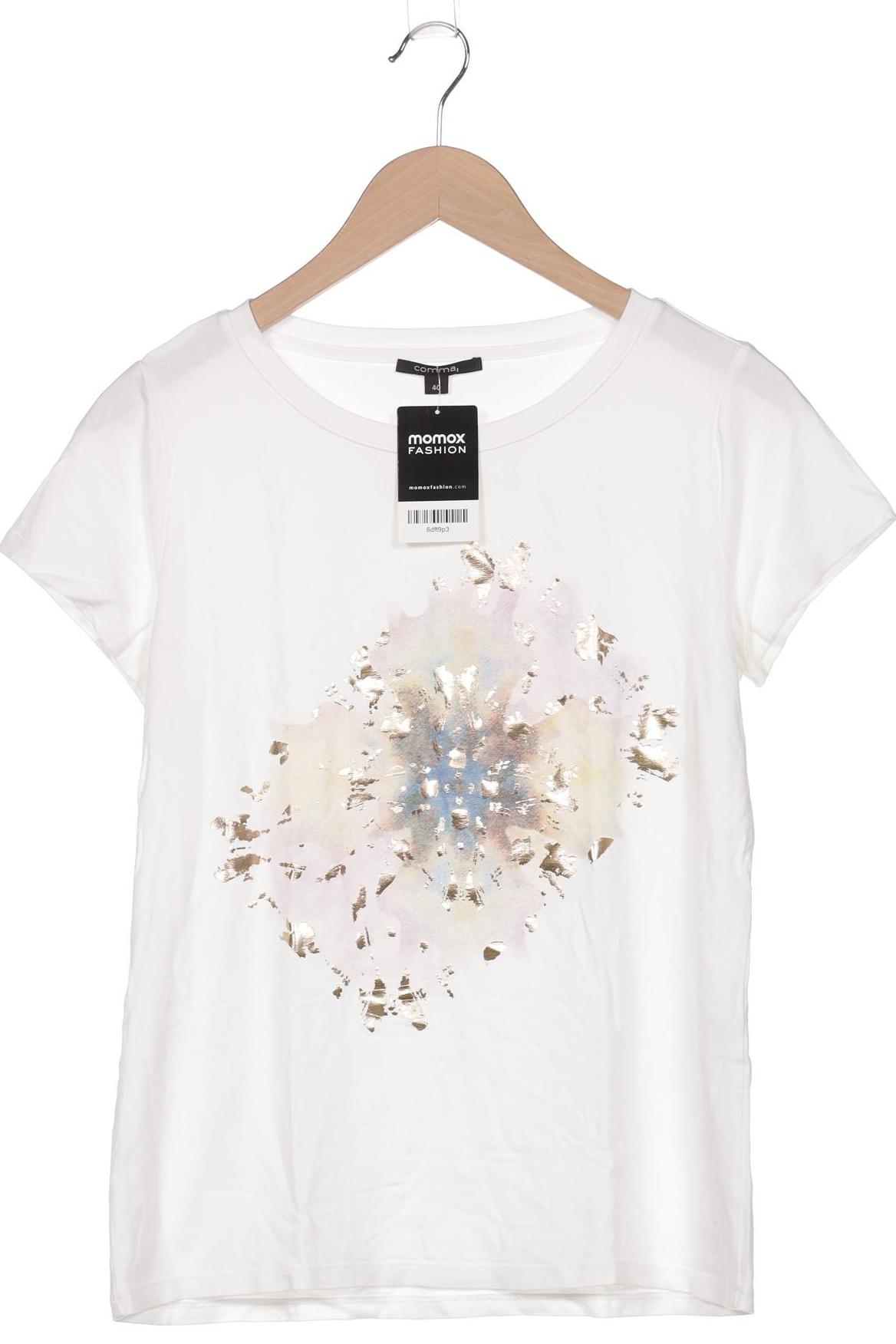 

Comma Damen T-Shirt, weiß, Gr. 40