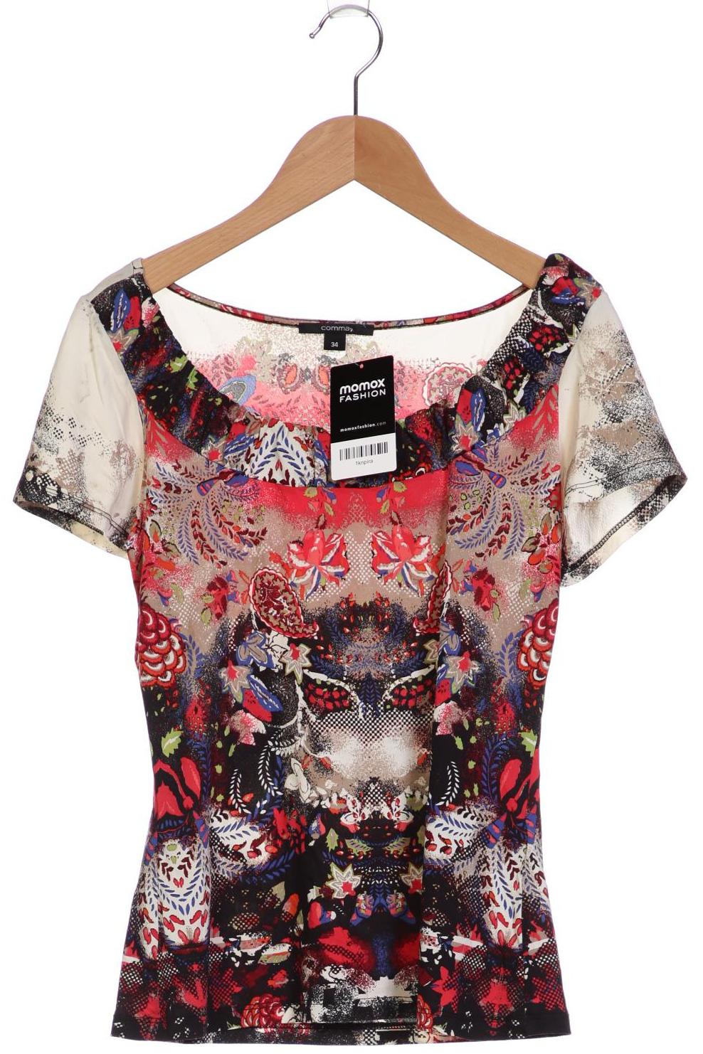 

Comma Damen T-Shirt, mehrfarbig, Gr. 34
