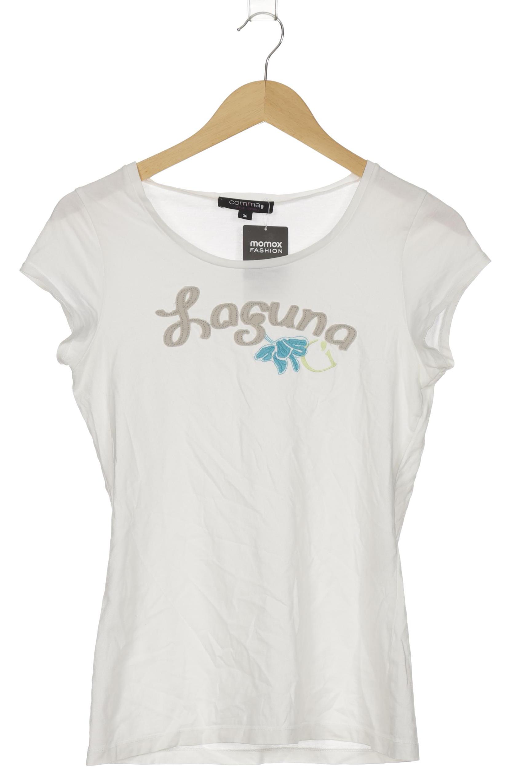 

Comma Damen T-Shirt, weiß, Gr. 36