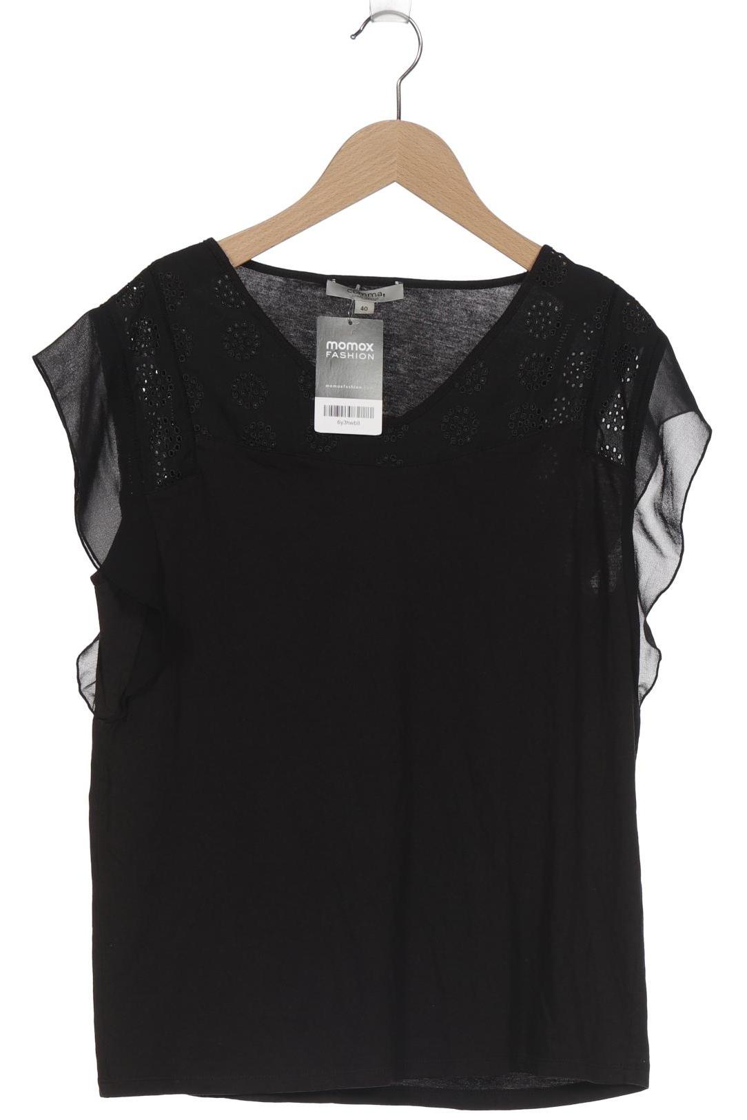 

Comma Damen T-Shirt, schwarz, Gr. 40