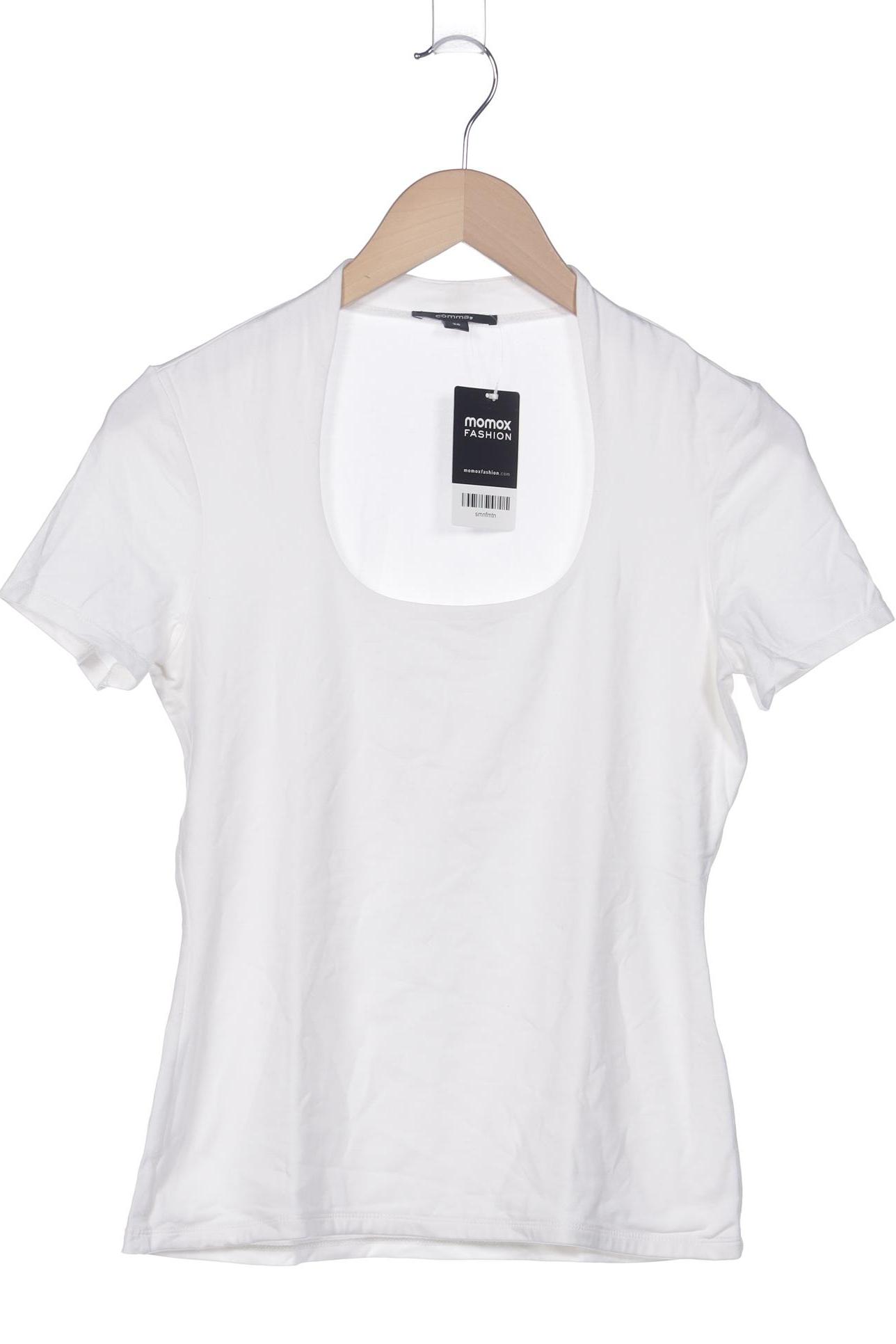 

Comma Damen T-Shirt, weiß, Gr. 36