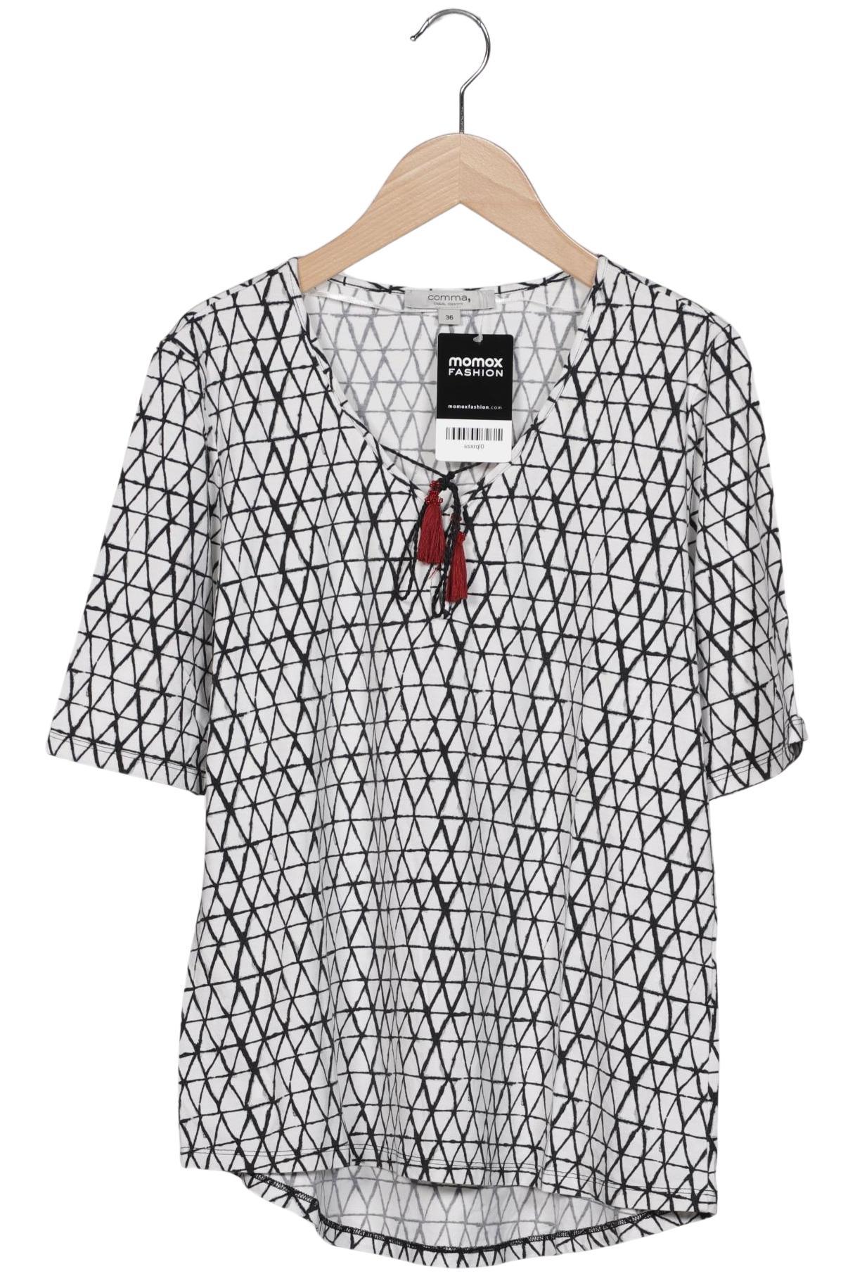 

Comma Damen T-Shirt, weiß, Gr. 36