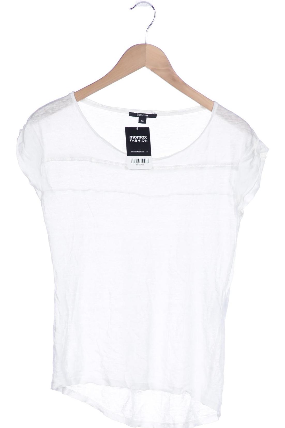 

Comma Damen T-Shirt, weiß, Gr. 38
