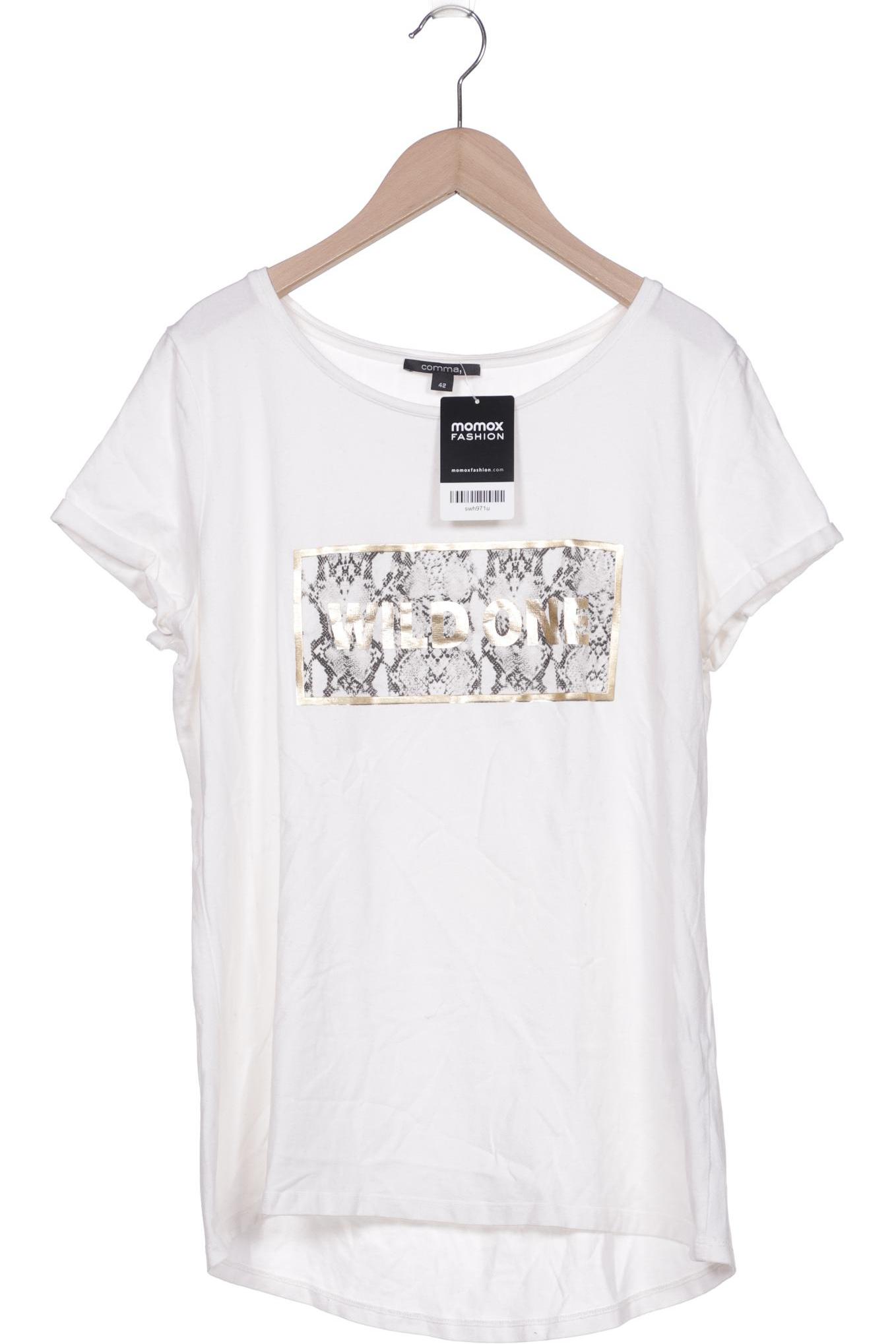 

Comma Damen T-Shirt, weiß