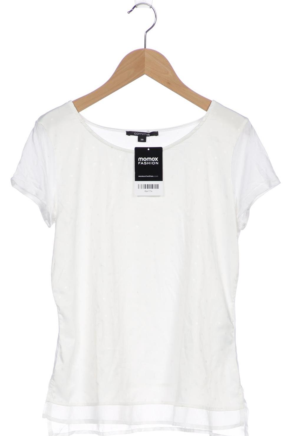 

Comma Damen T-Shirt, weiß, Gr. 36