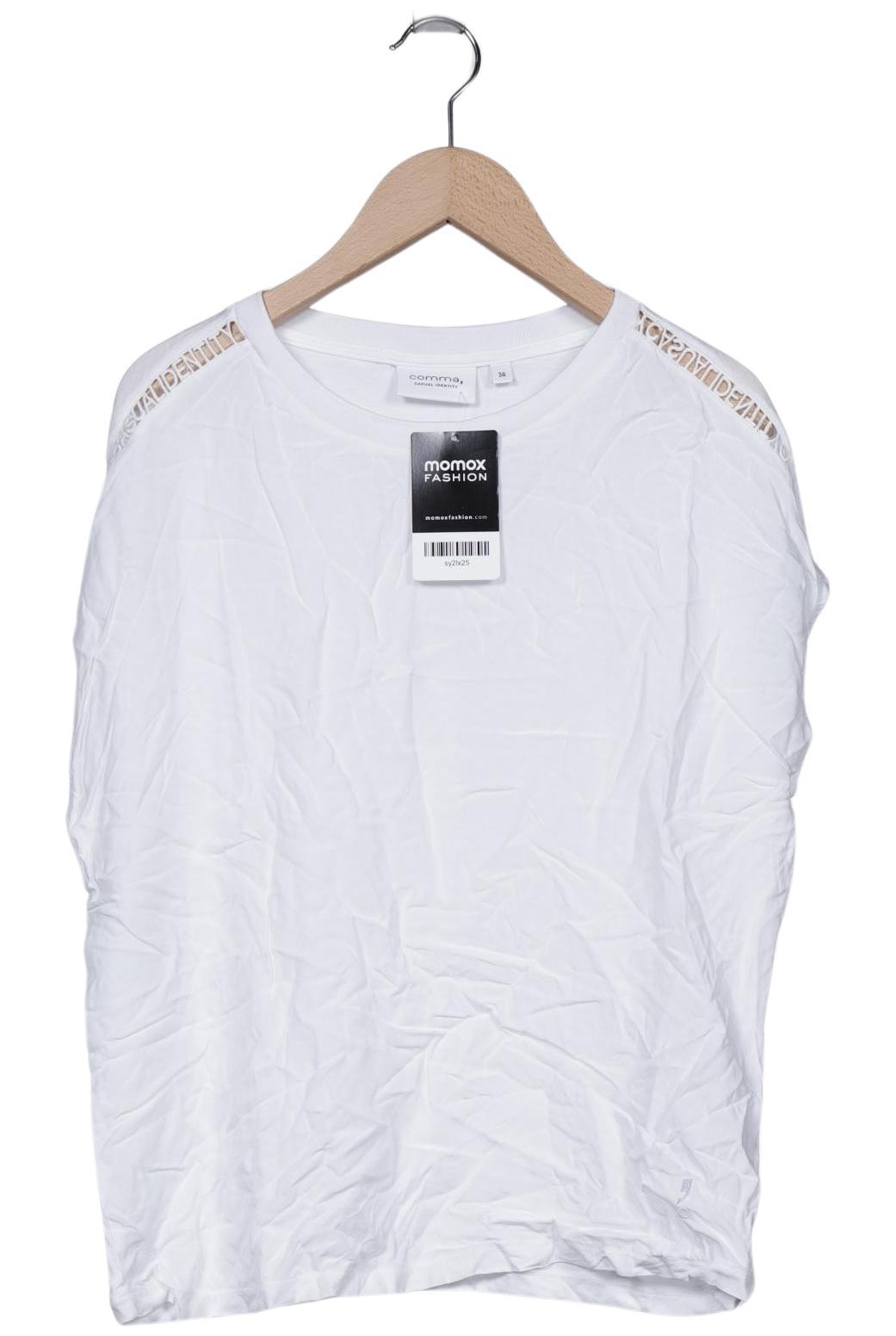 

Comma Damen T-Shirt, weiß, Gr. 36