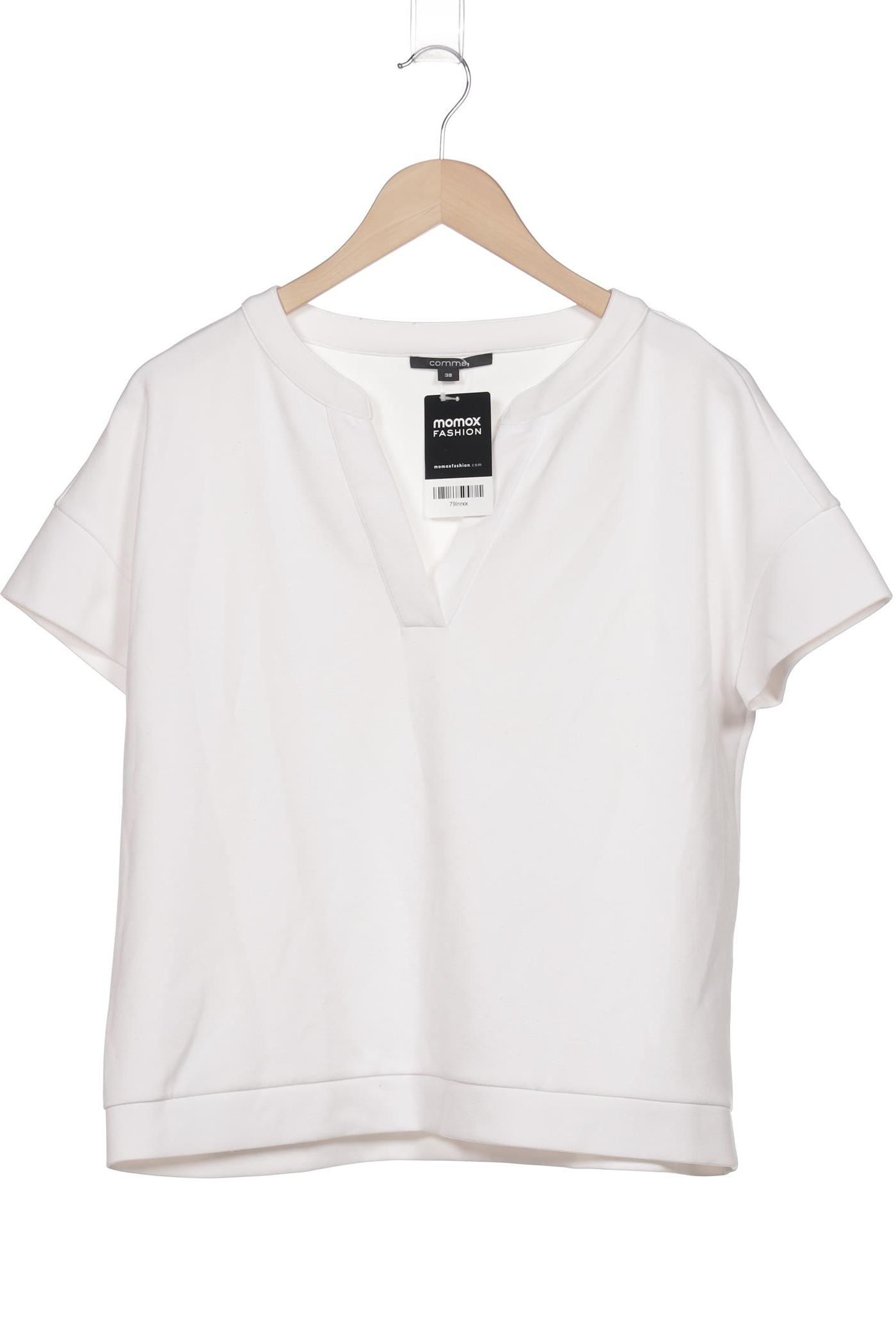 

Comma Damen T-Shirt, weiß, Gr. 38
