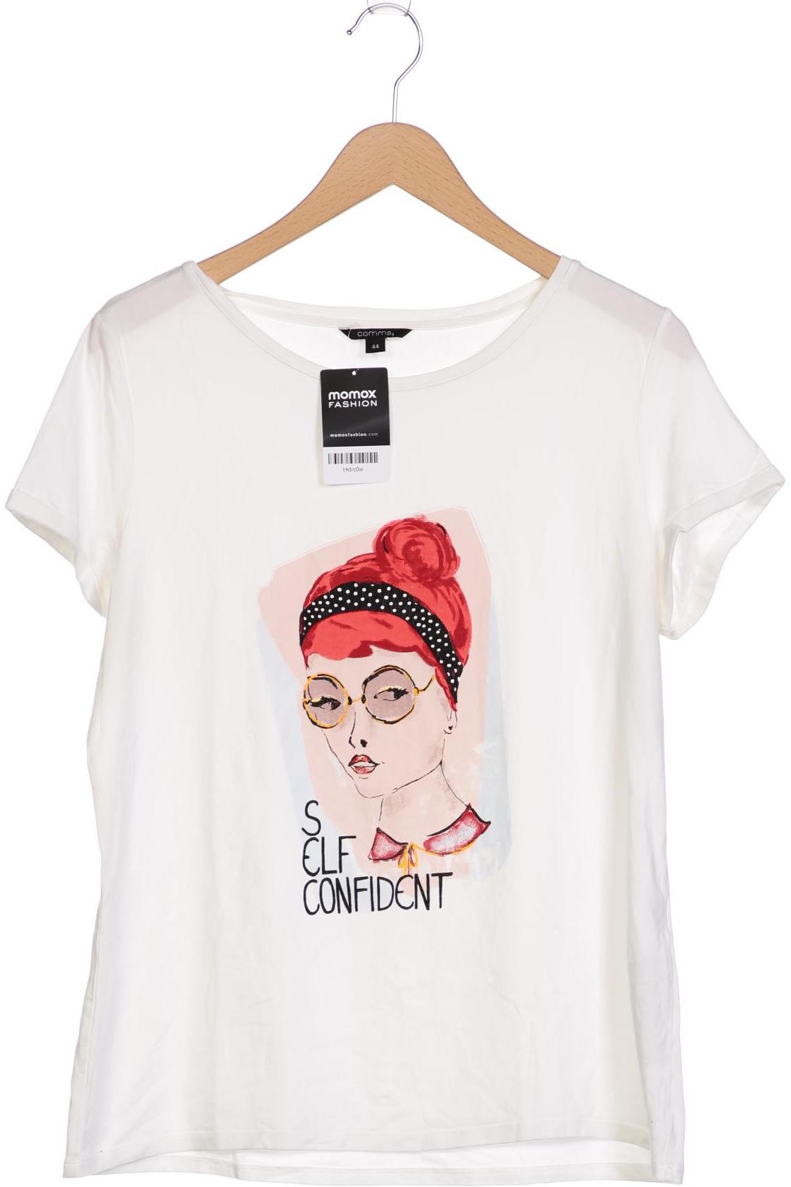 

Comma Damen T-Shirt, weiß, Gr. 44