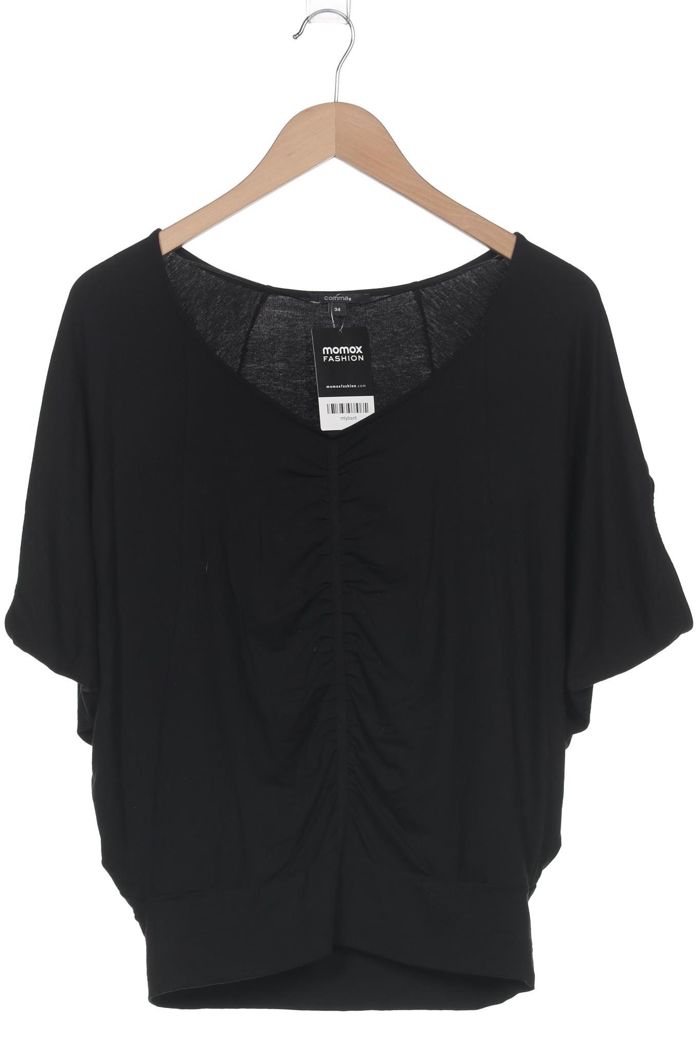 

Comma Damen T-Shirt, schwarz, Gr. 34
