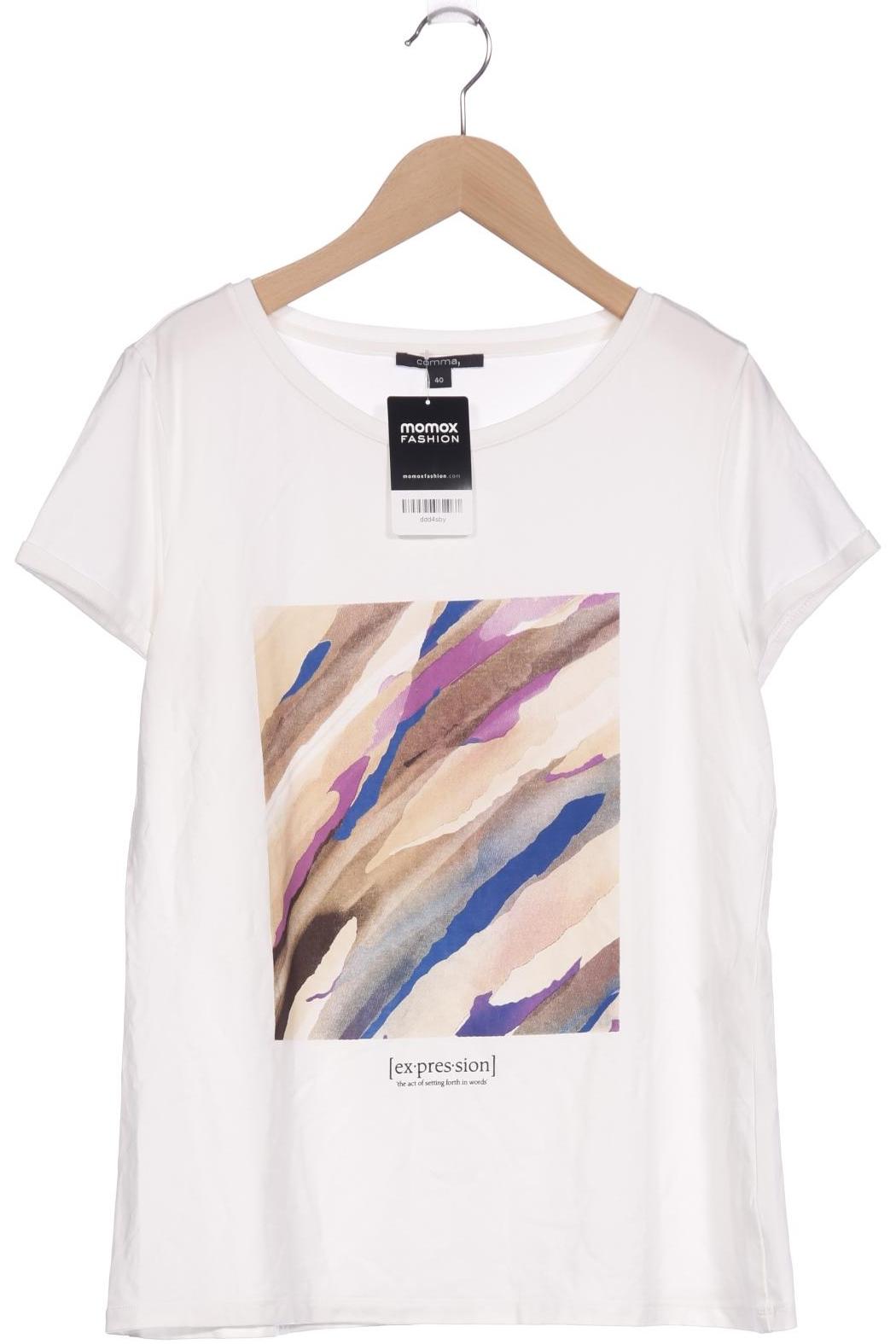 

Comma Damen T-Shirt, weiß, Gr. 40