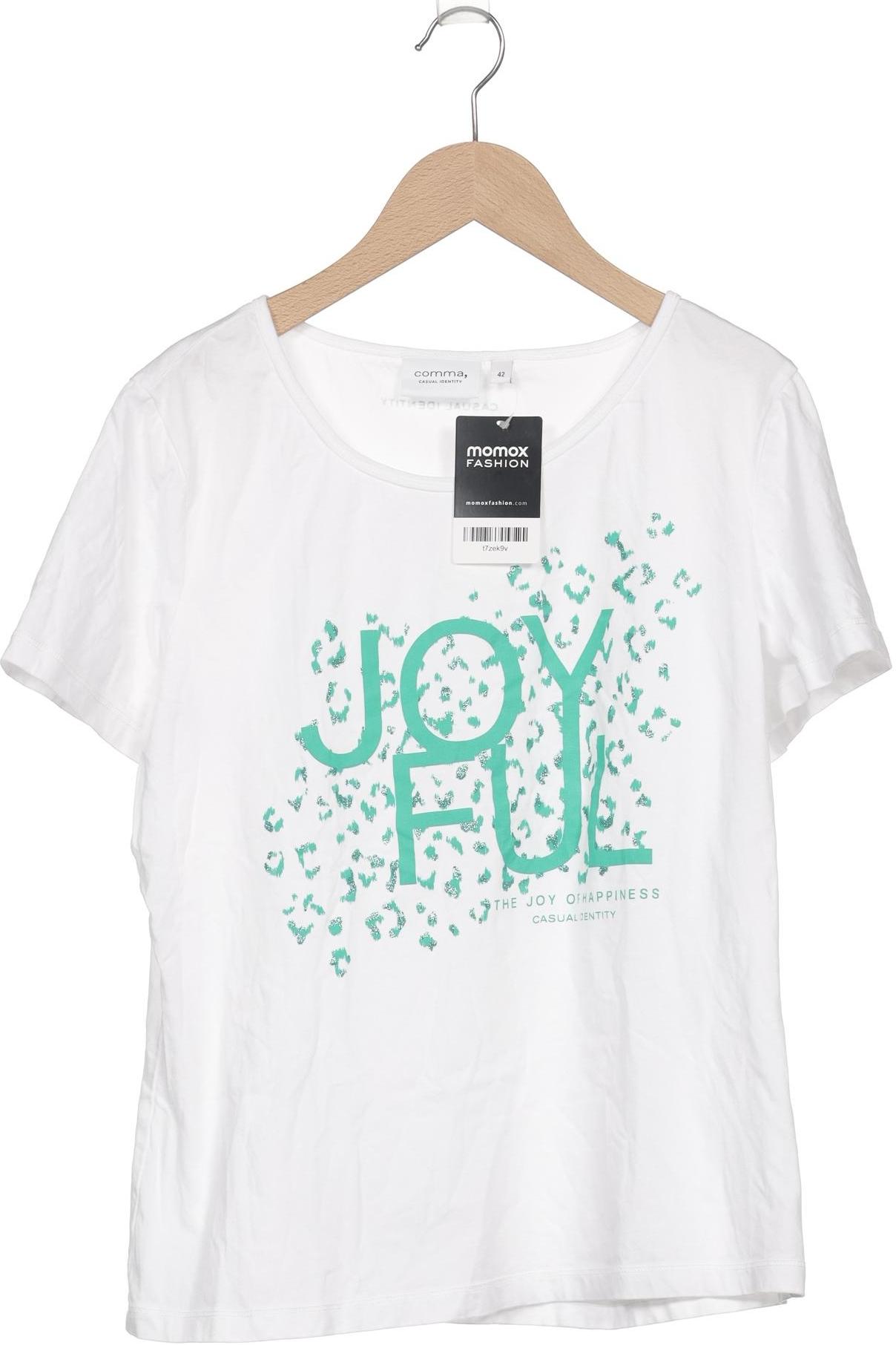 

Comma Damen T-Shirt, weiß, Gr. 42