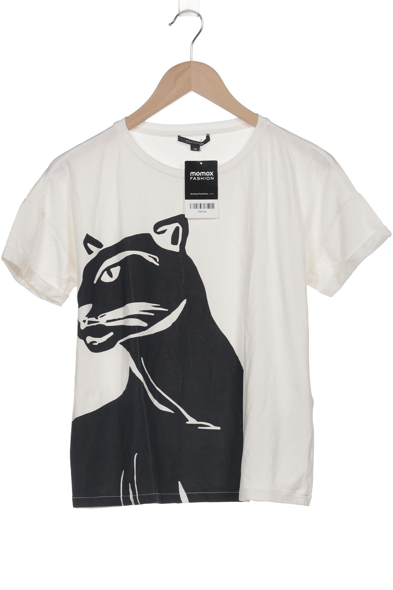 

Comma Damen T-Shirt, weiß, Gr. 36