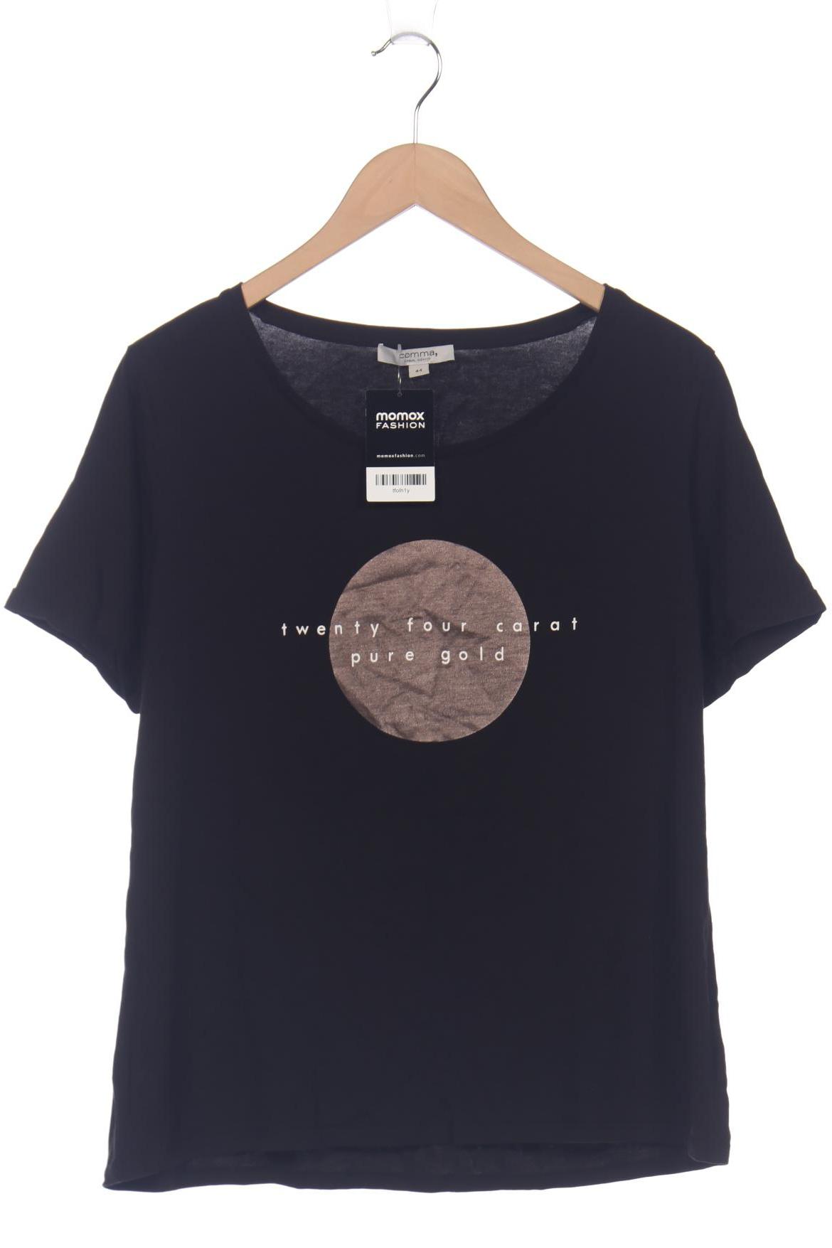 

Comma Damen T-Shirt, schwarz, Gr. 44