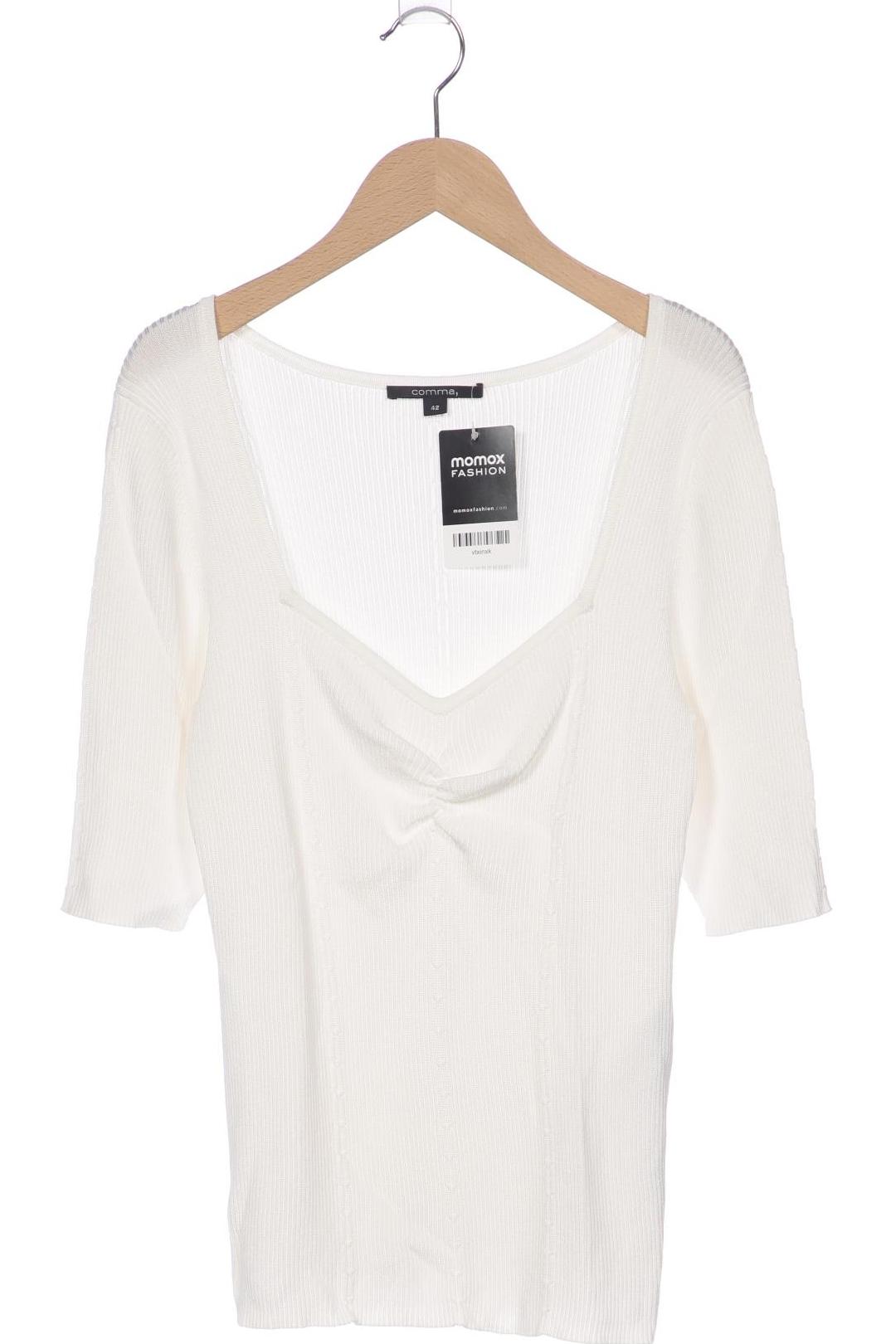 

Comma Damen T-Shirt, weiß, Gr. 42