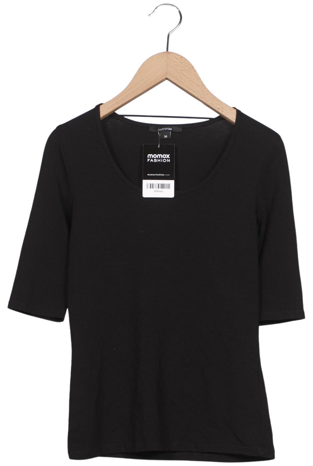 

Comma Damen T-Shirt, schwarz, Gr. 34