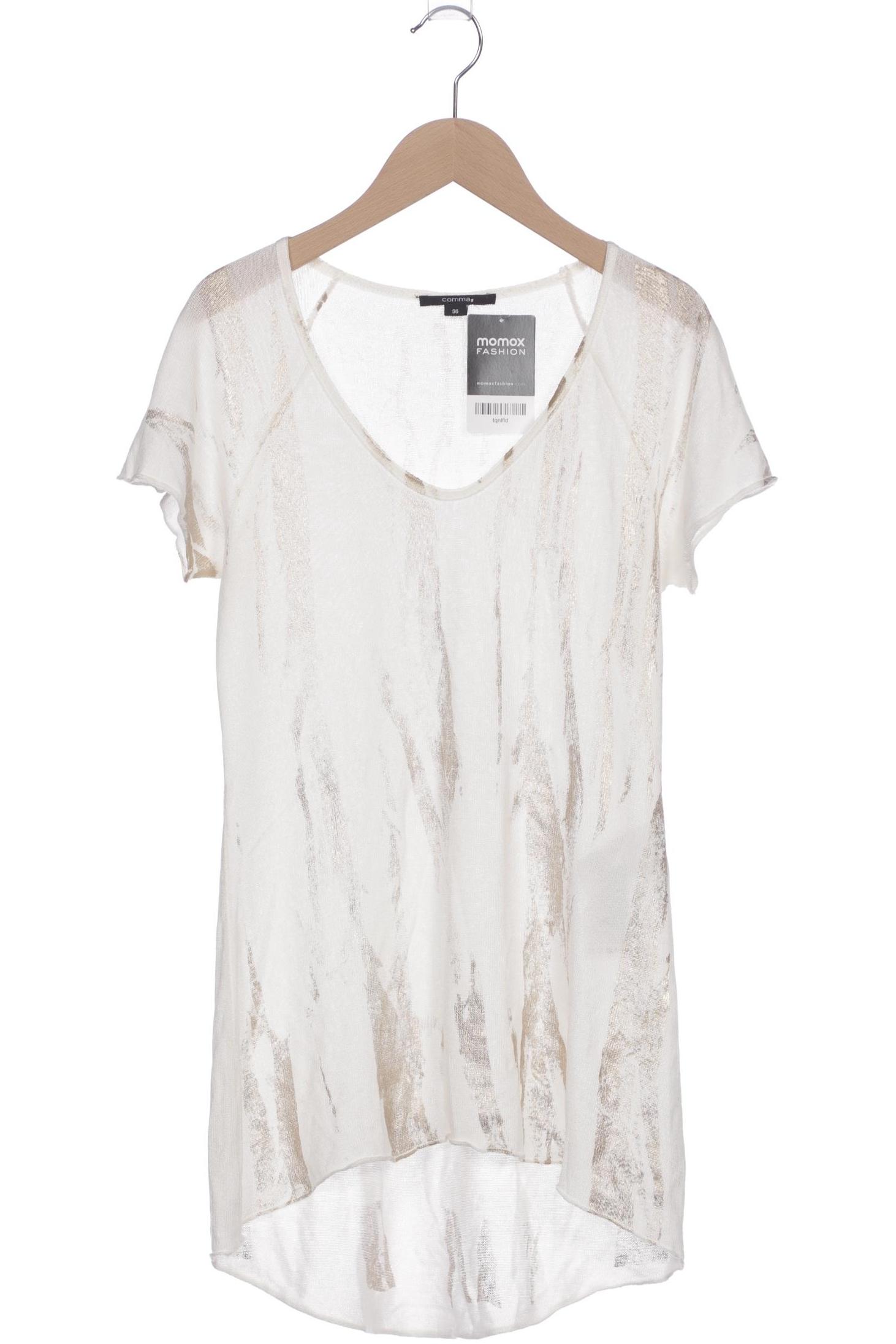 

Comma Damen T-Shirt, weiß, Gr. 36