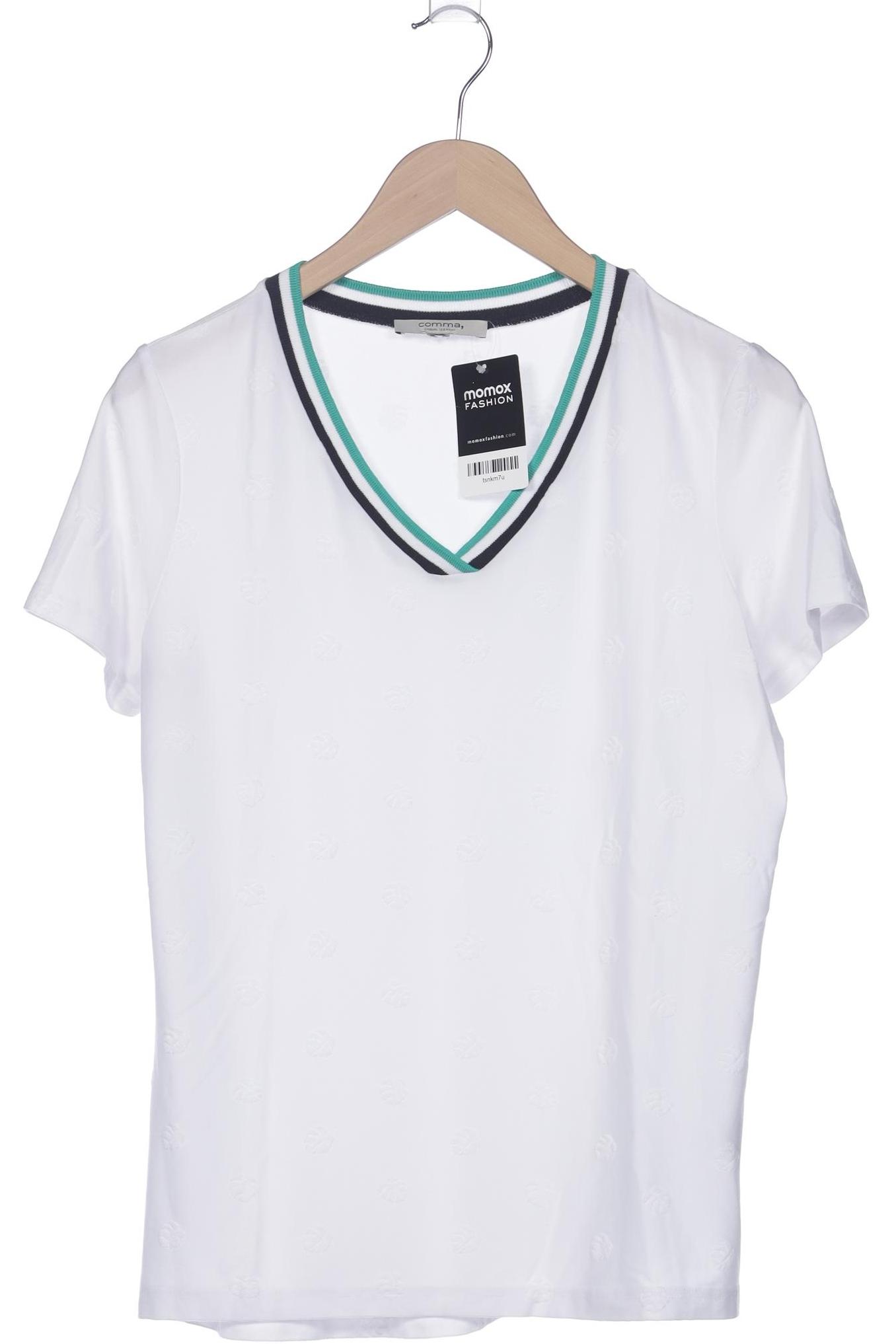 

Comma Damen T-Shirt, weiß, Gr. 42