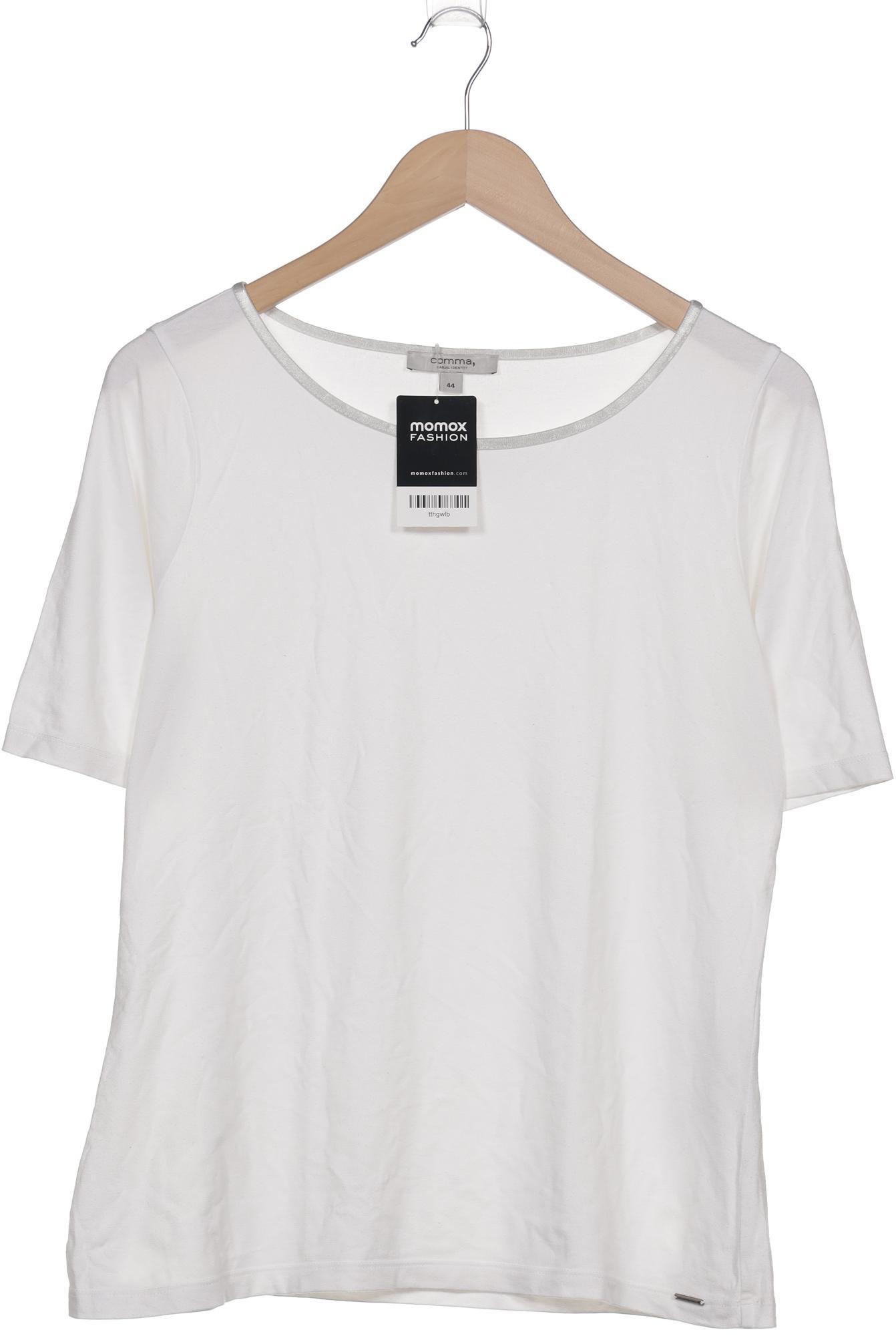 

Comma Damen T-Shirt, weiß, Gr. 44