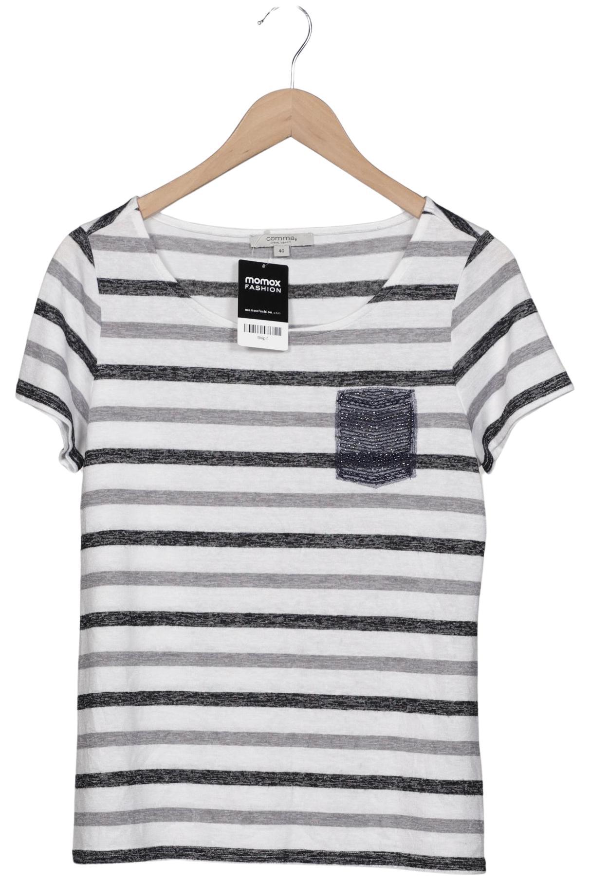 

Comma Damen T-Shirt, weiß, Gr. 40