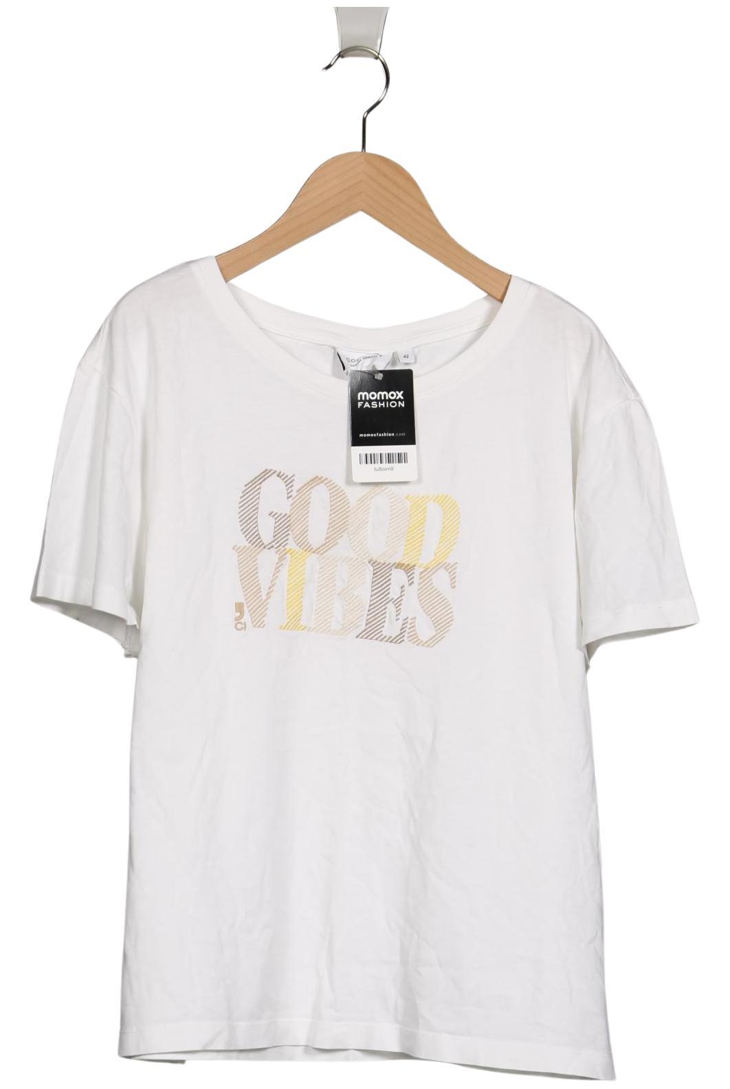 

Comma Damen T-Shirt, weiß, Gr. 42
