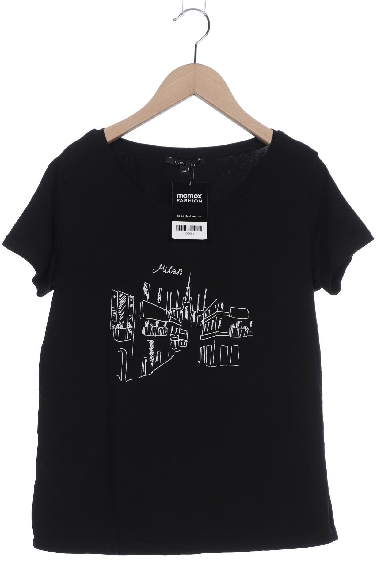 

Comma Damen T-Shirt, schwarz, Gr. 36