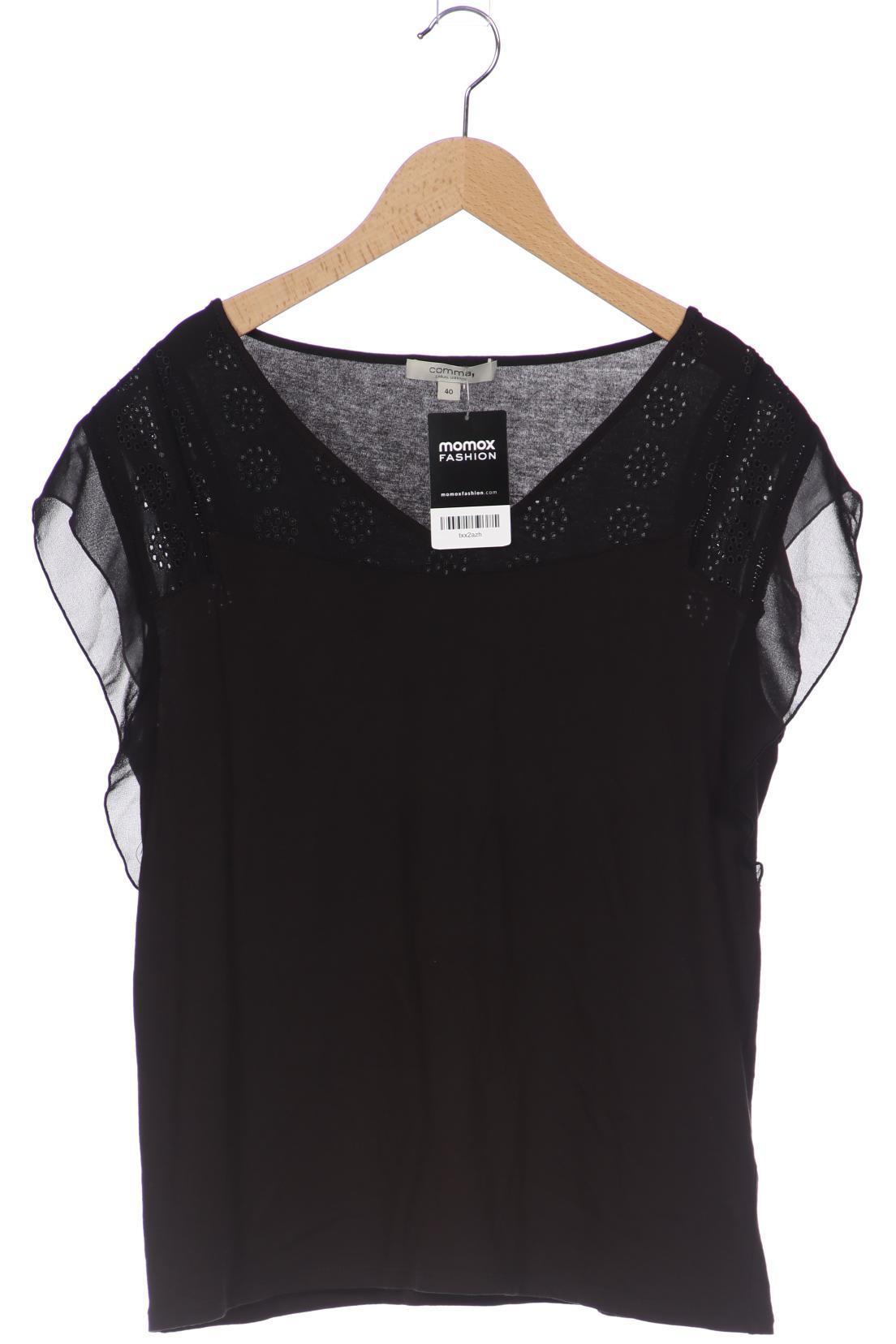 

Comma Damen T-Shirt, schwarz